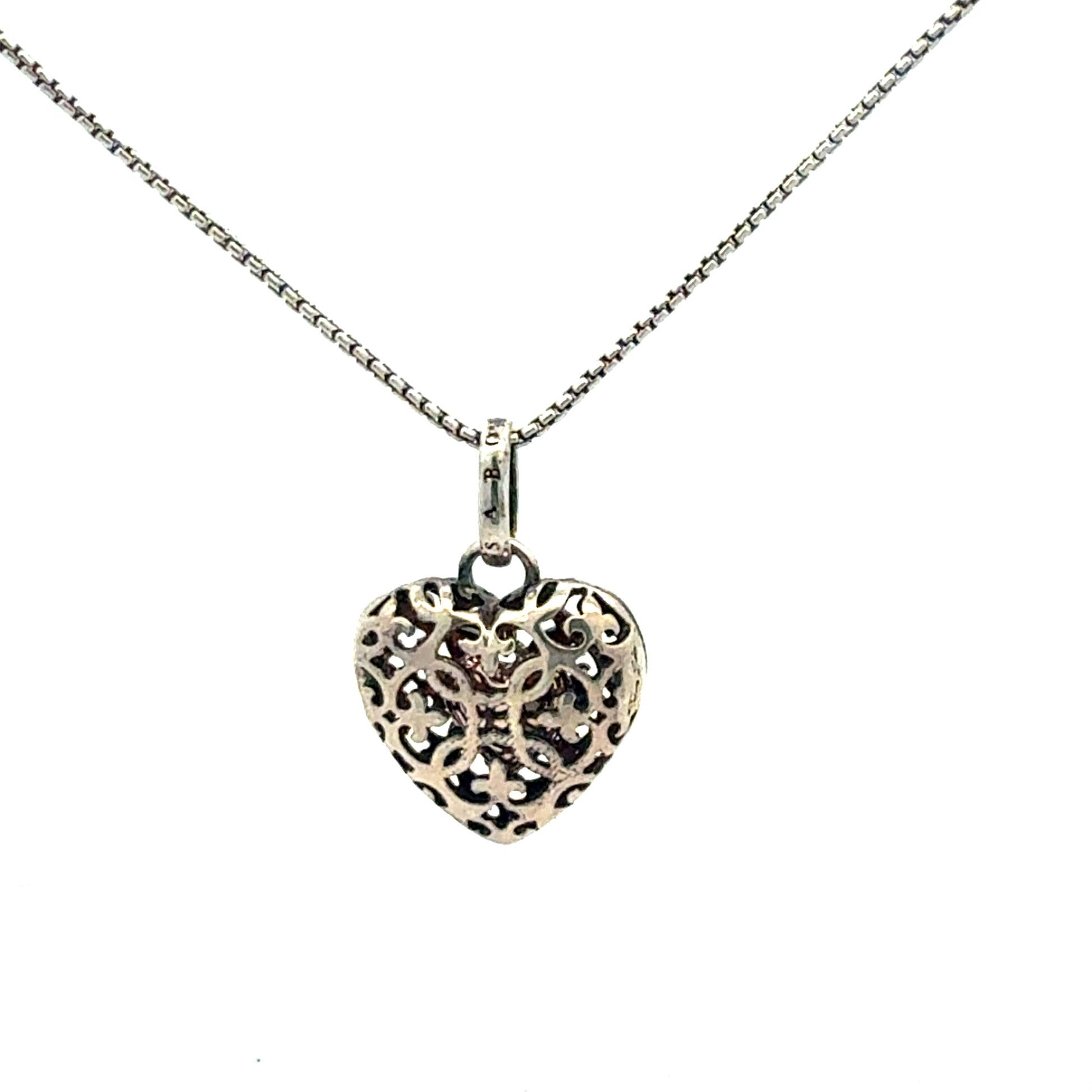 Silberkette 925 mit Herz-Anhänger - Gesamtansicht
