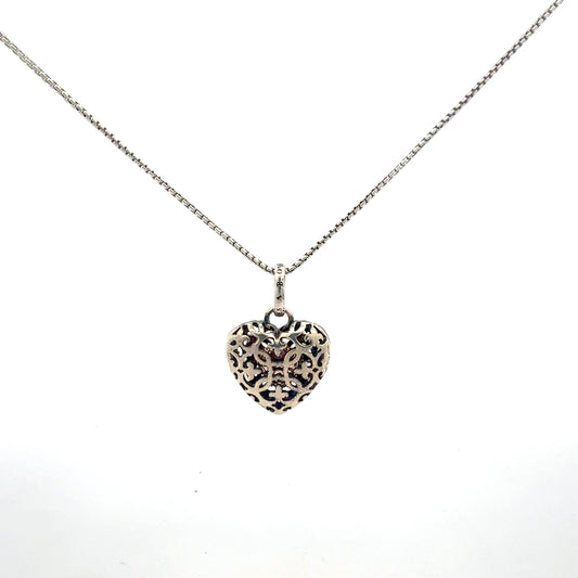 Silberkette aus 925 mit einem Herz-Anhänger Anhänger Juwelier Alen