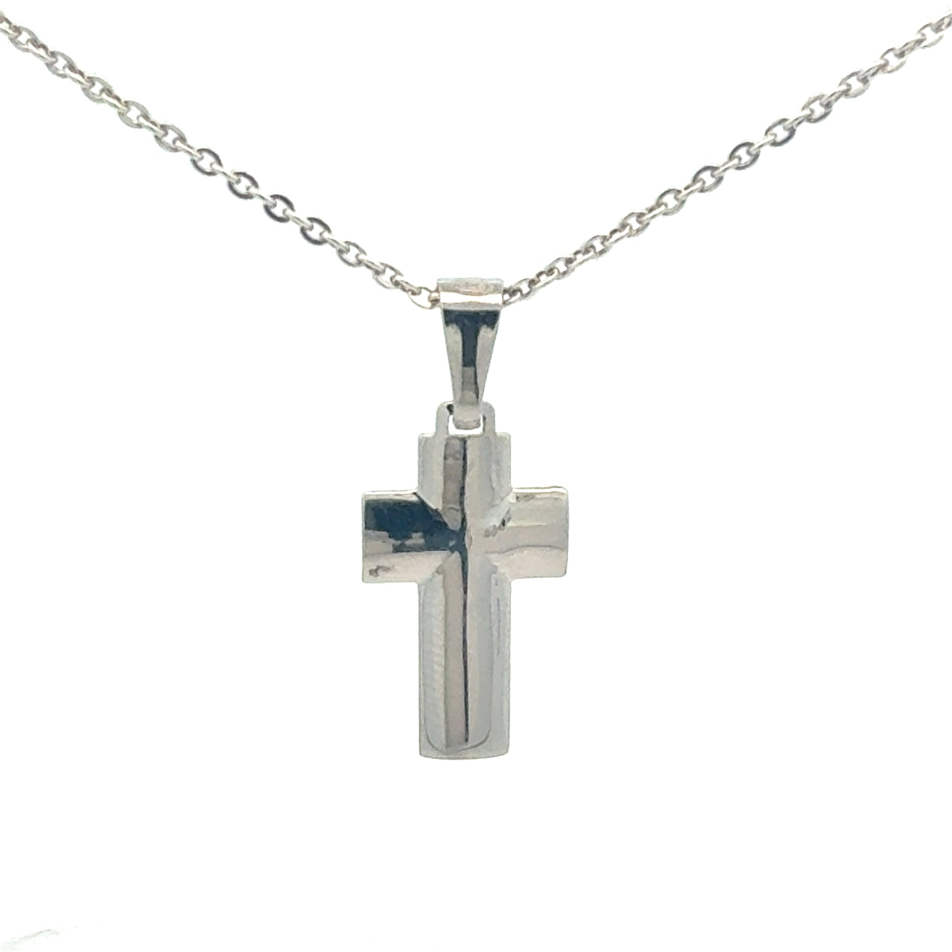 Silberkette 925 mit Kreuz-Anhänger – Detailansicht des filigranen Kreuzes