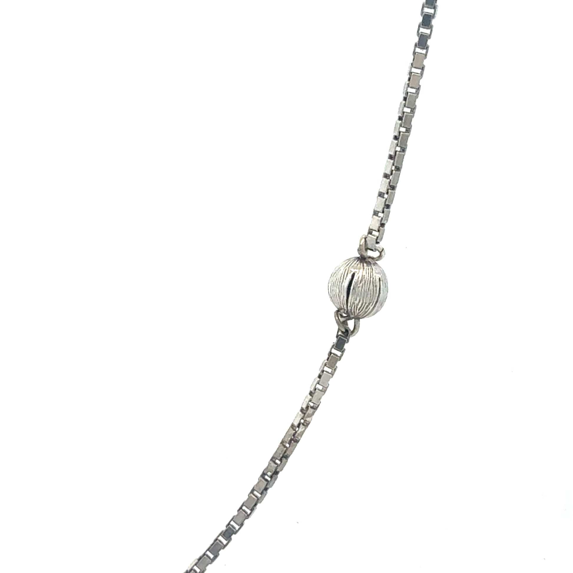 925 Sterling Silber Kette mit Kugeln - Detailansicht