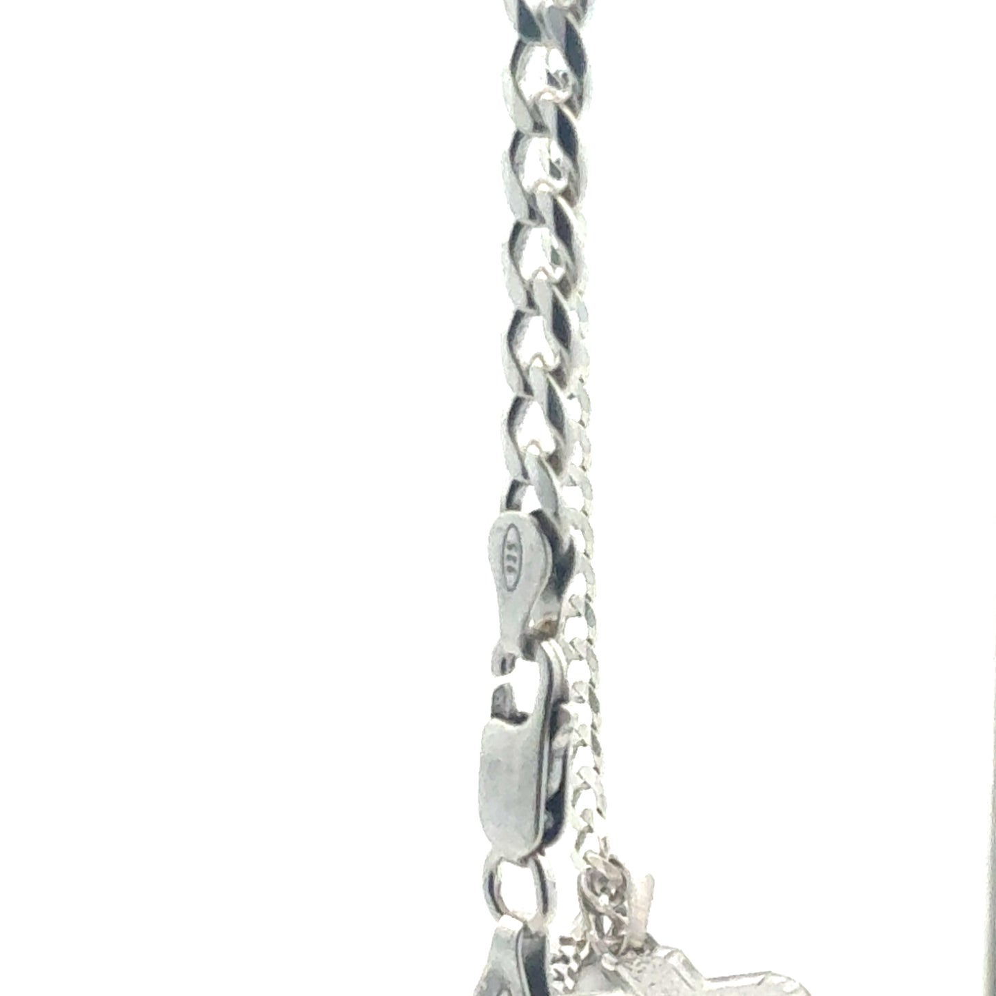 Silberkette 925 Kreuz religiös - Seitenansicht