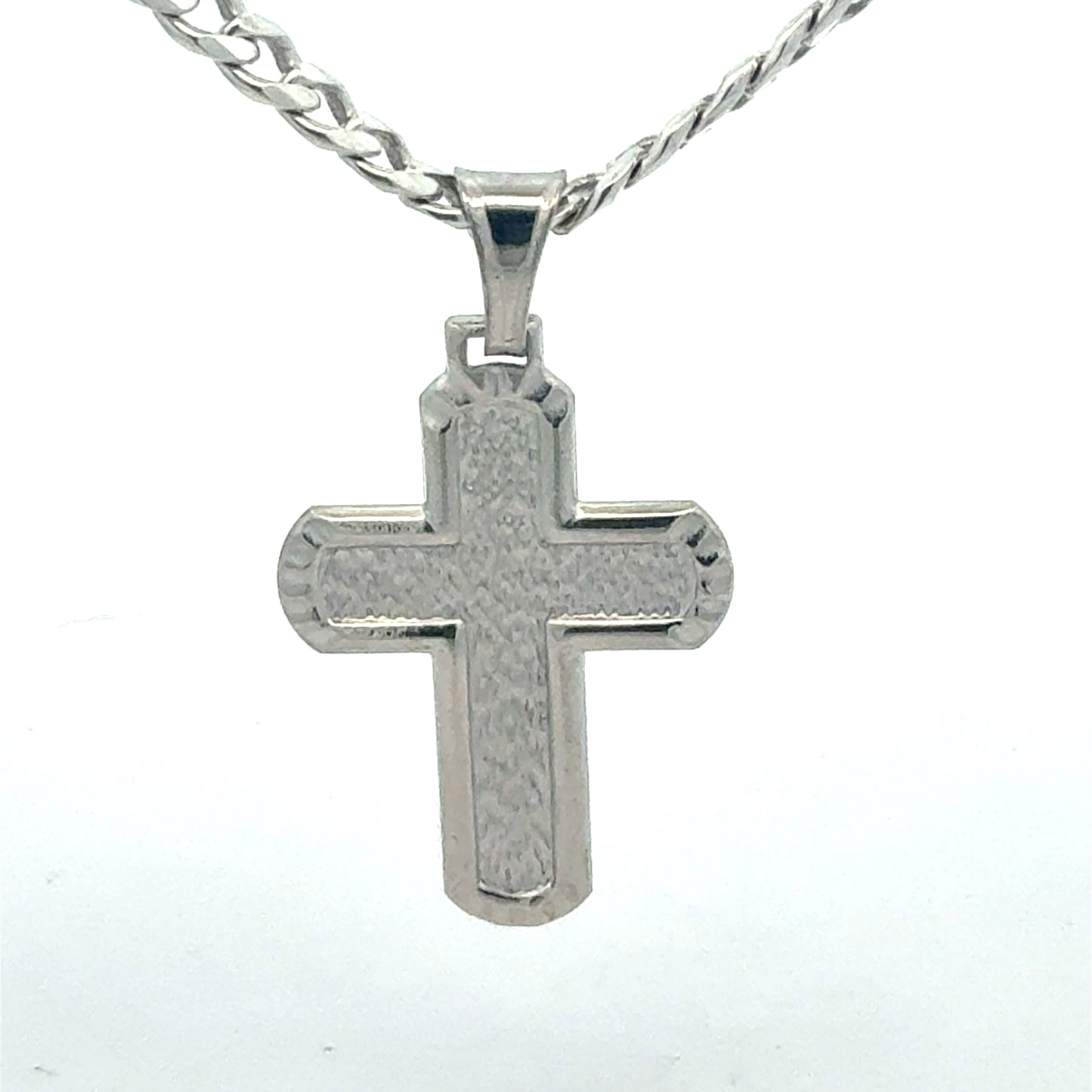 Sterling Silber Kreuzkette 20,79g - Detailaufnahm