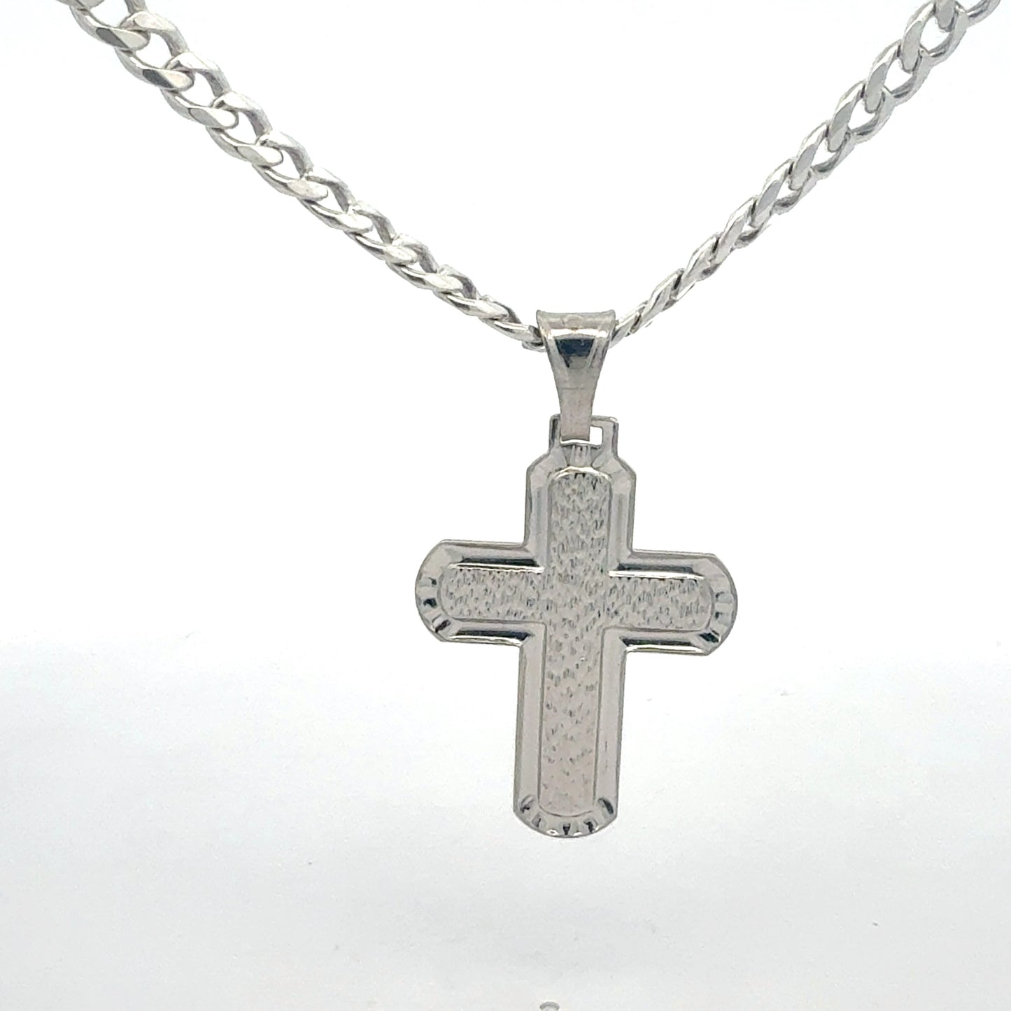 925 Silberkette mit Kreuz-Anhänger elegant - Produktfoto