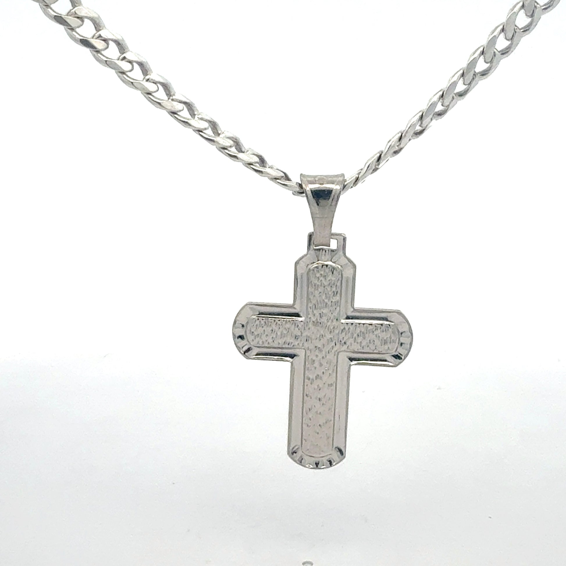 925 Silberkette mit Kreuz-Anhänger elegant - Produktfoto