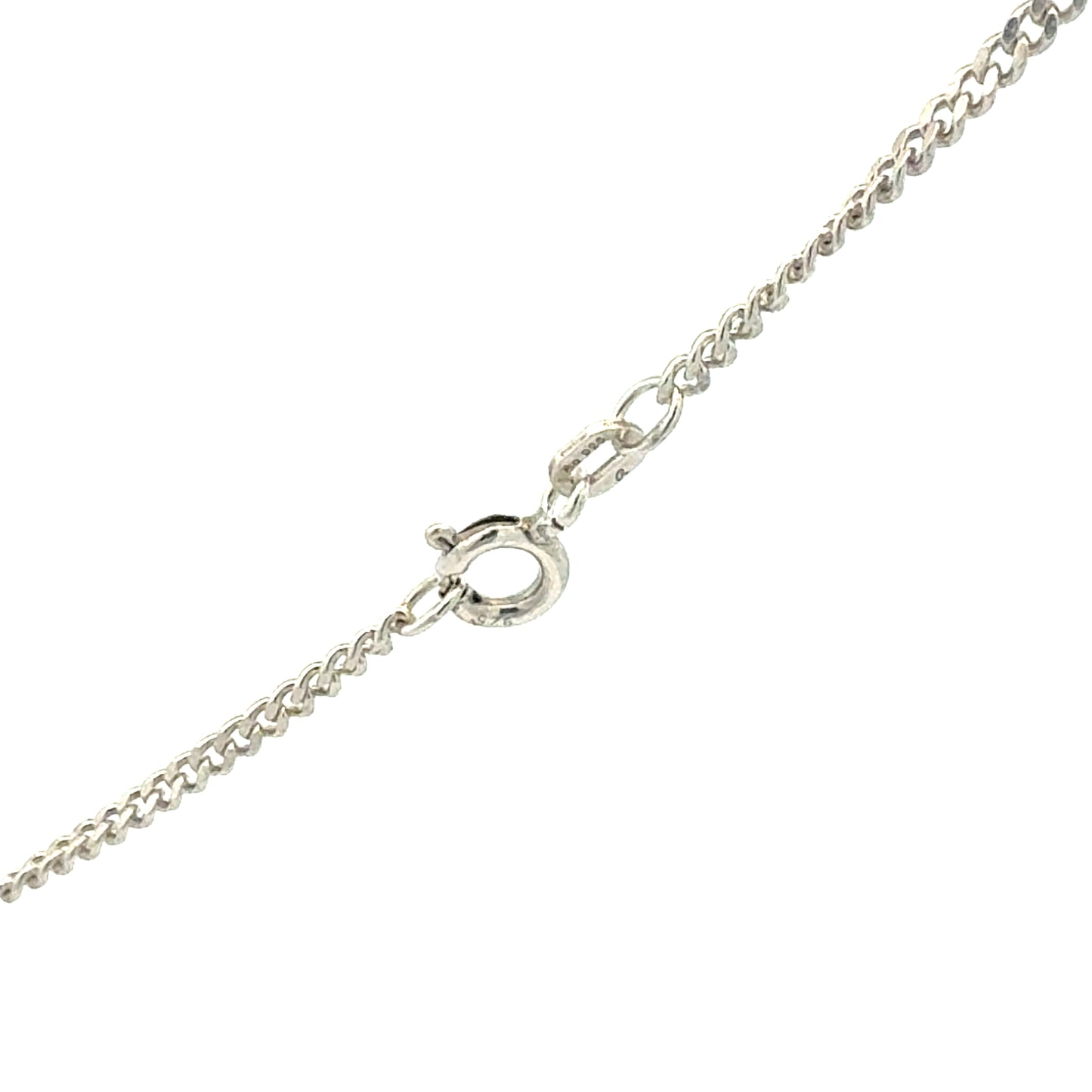 Silberkette 925 mit Kreuz-Anhänger – Seitenansicht 50 cm Länge
