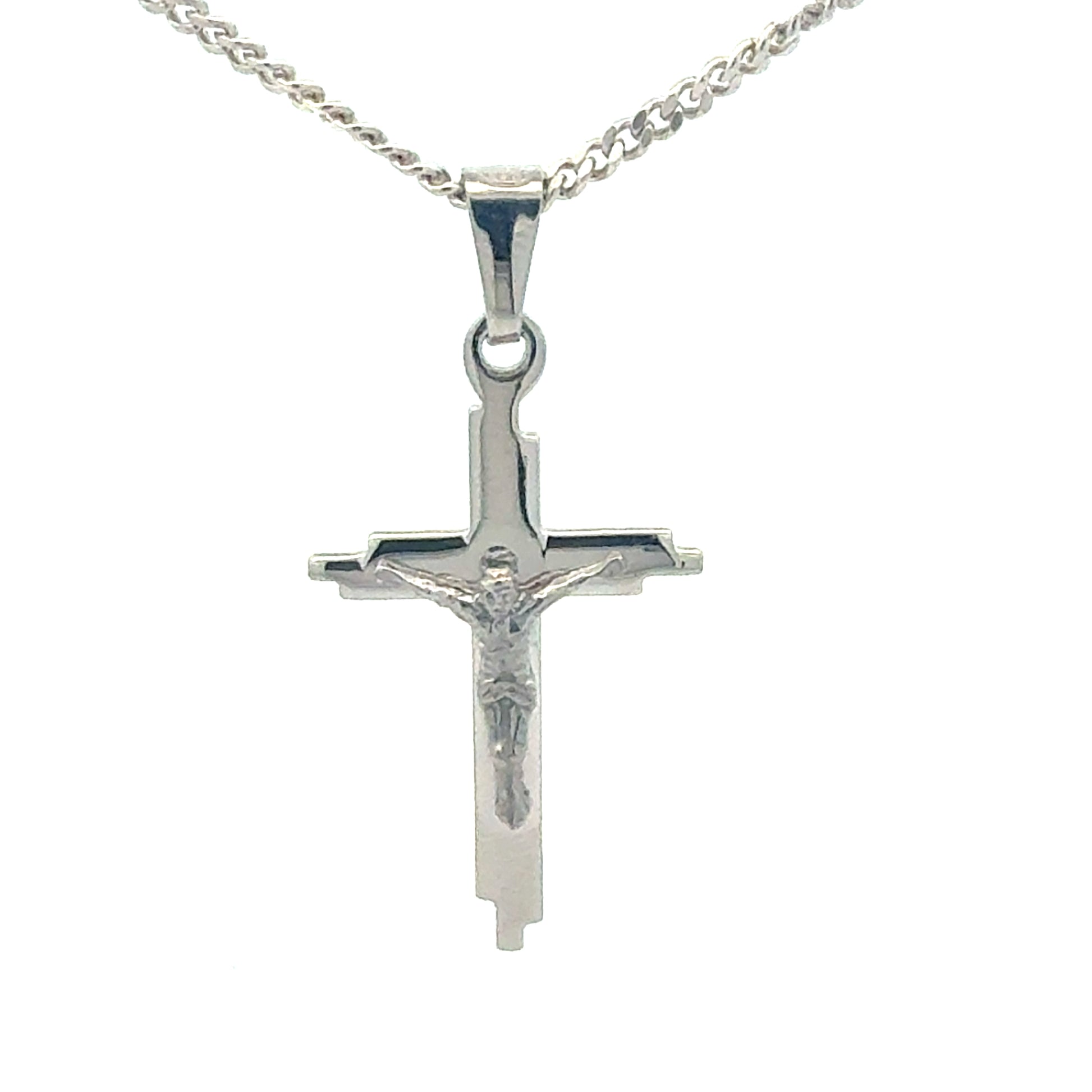 Silberkette 925 mit Kreuz-Anhänger – Detailansicht des Anhängers
