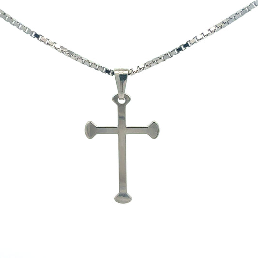 Silberkette 925 mit Kreuz-Anhänger, 80 cm Länge, 11,96 g