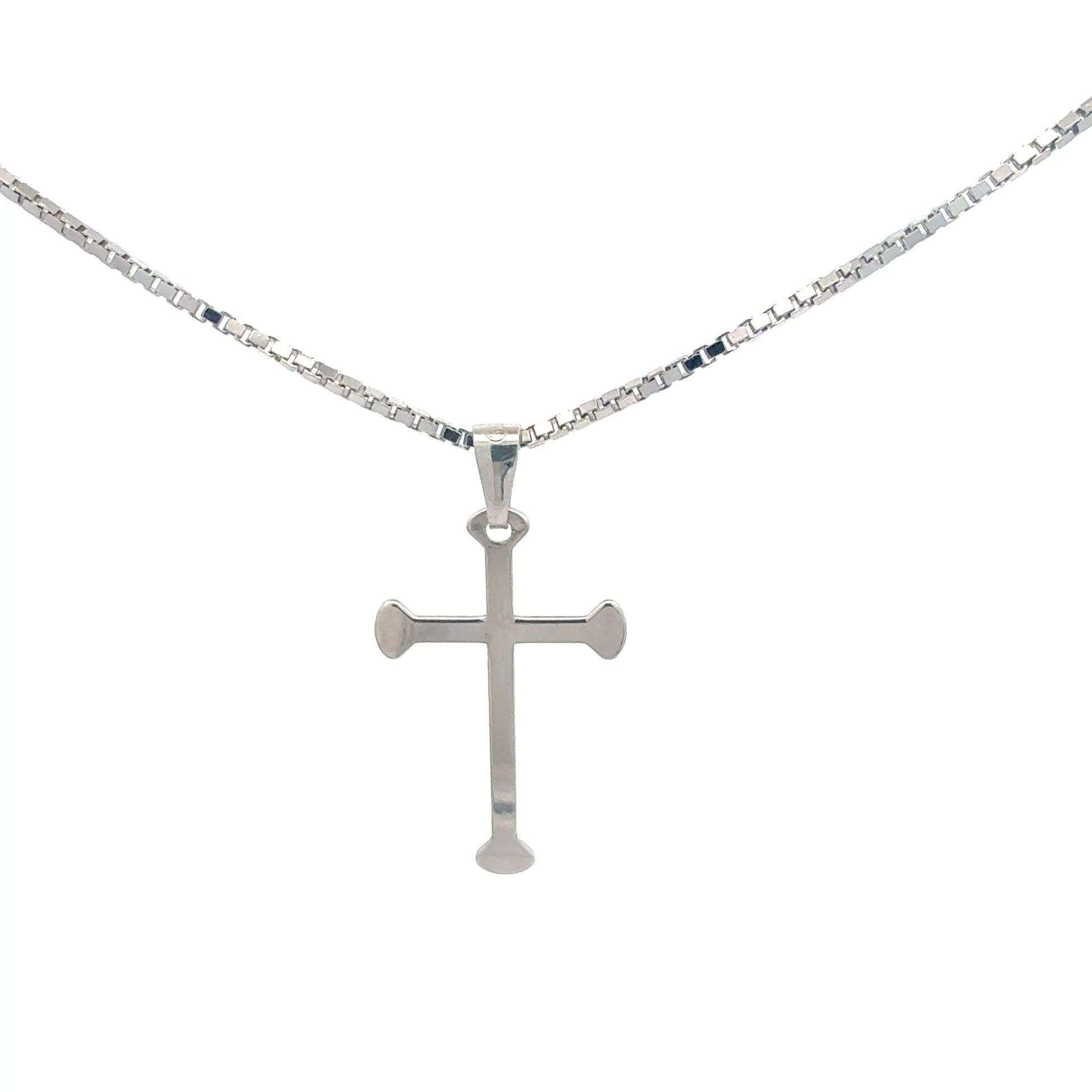 Silberkette 925 mit Kreuz-Anhänger - Detailansicht des Kreuzes