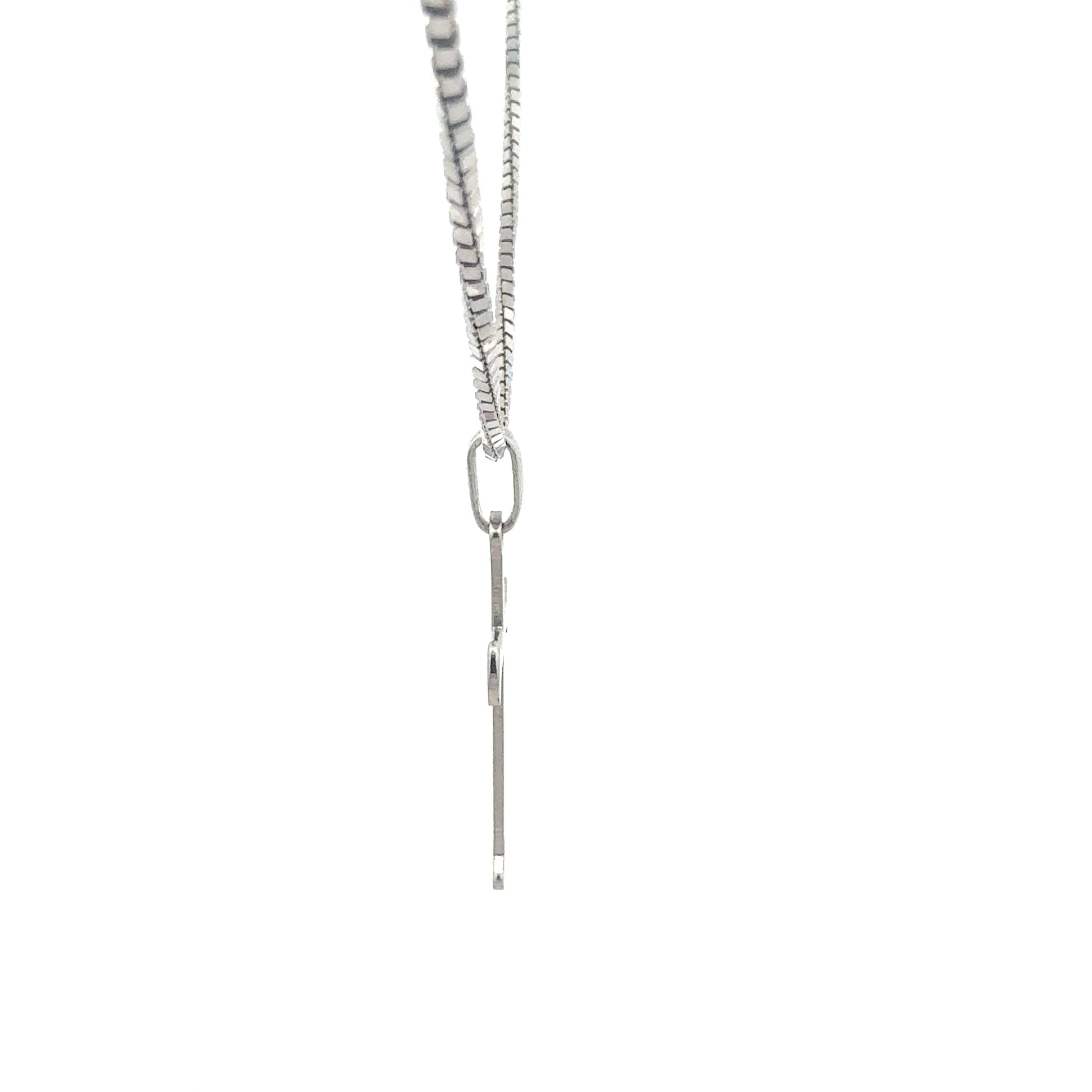 Silberkette 925 mit Kreuz-Anhänger - Detailansicht der Kette