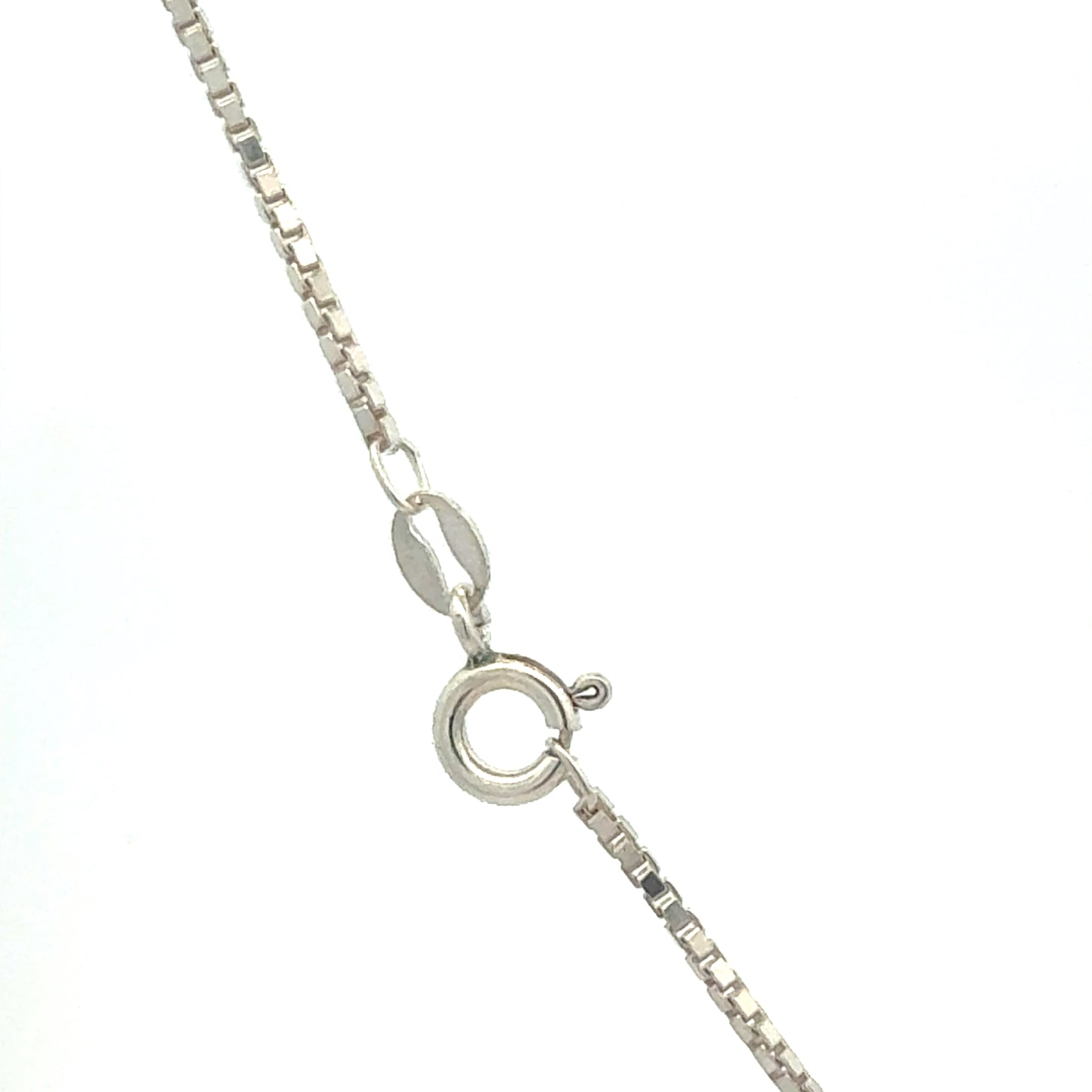 925 Sterling Silber Herzkette mit grünem Stein - Detailansicht Anhänger