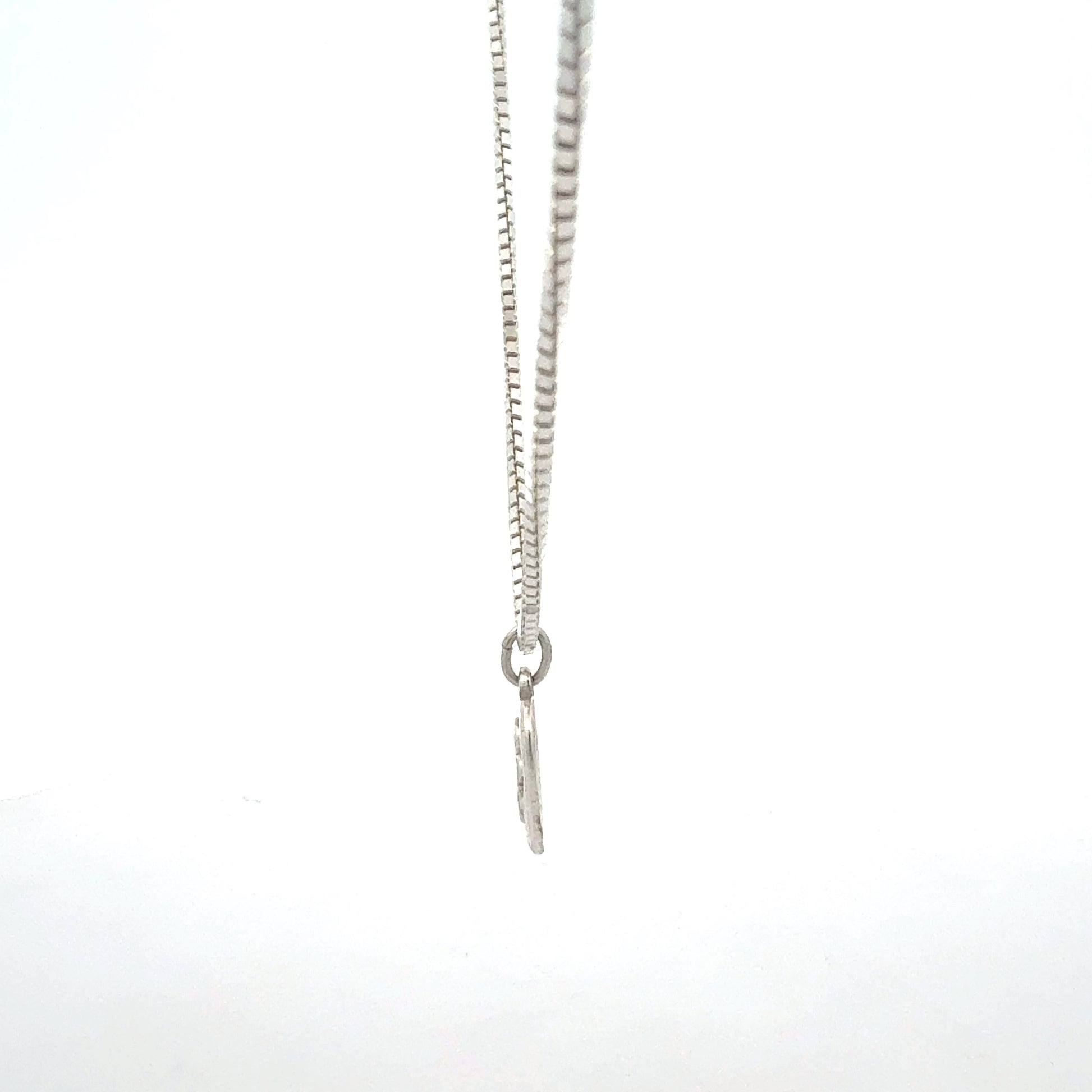 Romantische Silberkette 925 mit Herz - Seitenansicht