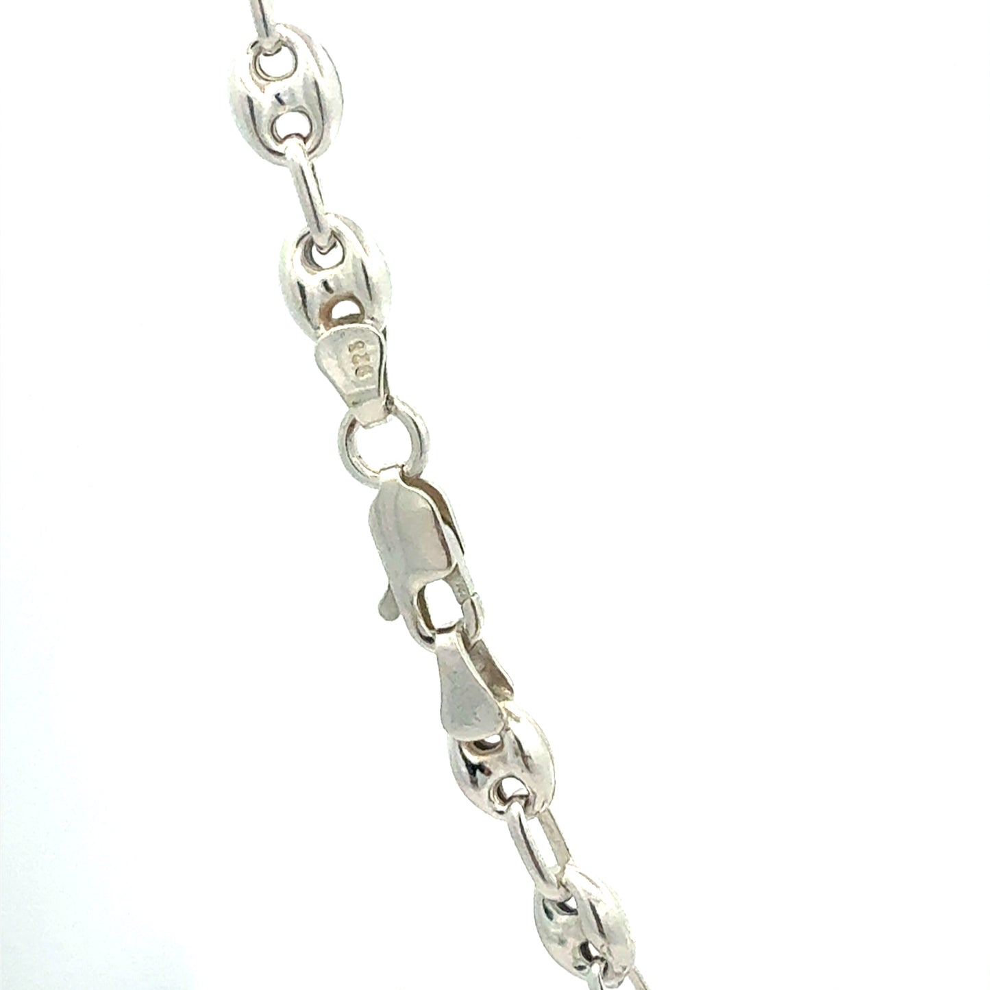 925 Sterling Silber Bohnenkette - Detailansicht