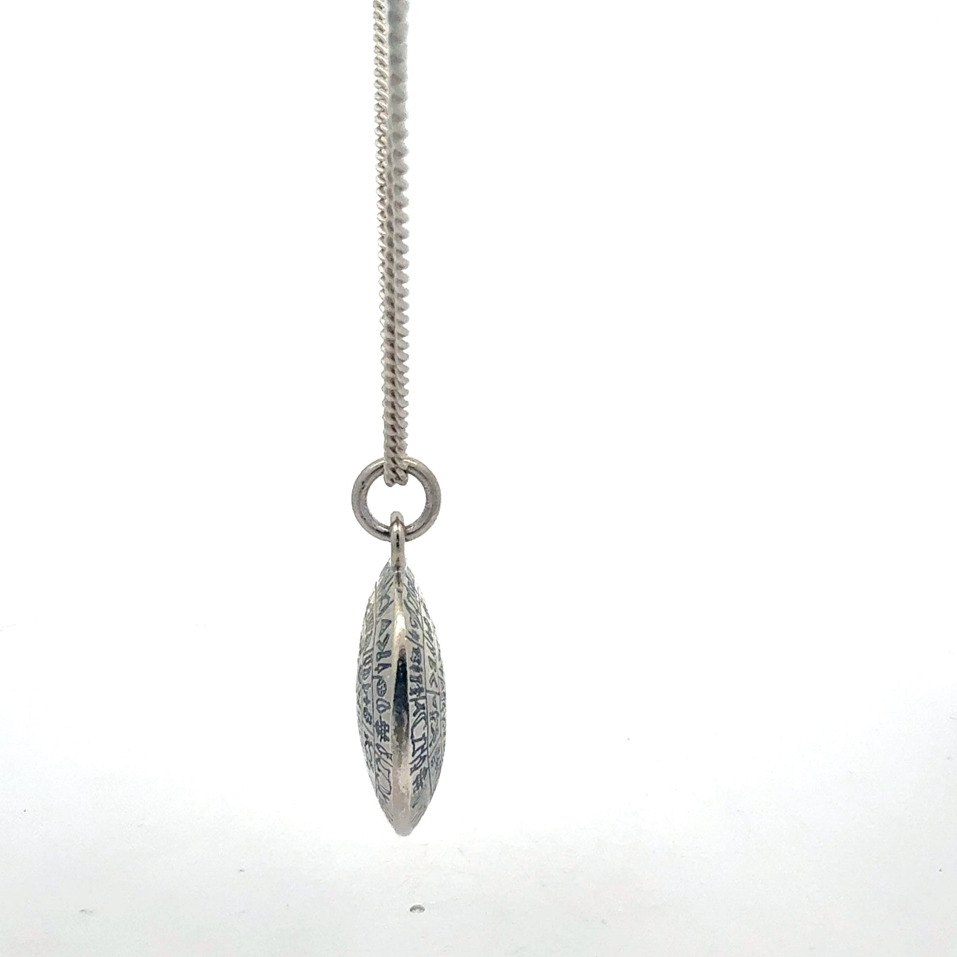 925 Silber Panzerkette mit antikem Phaistos Seitenansicht