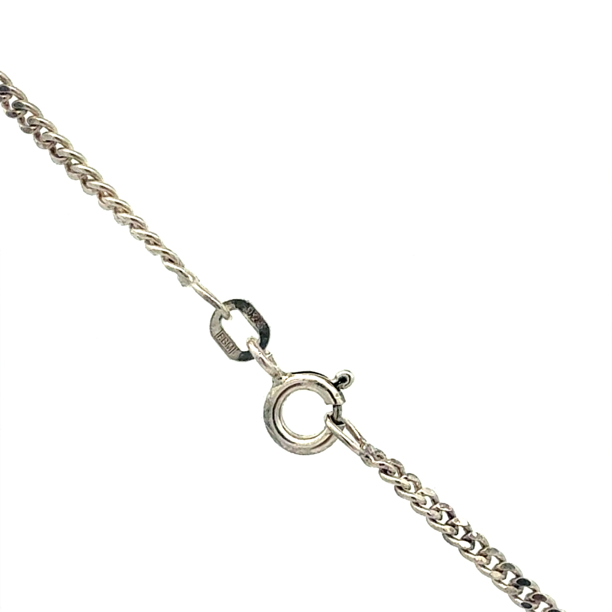 Fisch-Anhänger aus 925 Silber - Detailaufnahme Verschluß