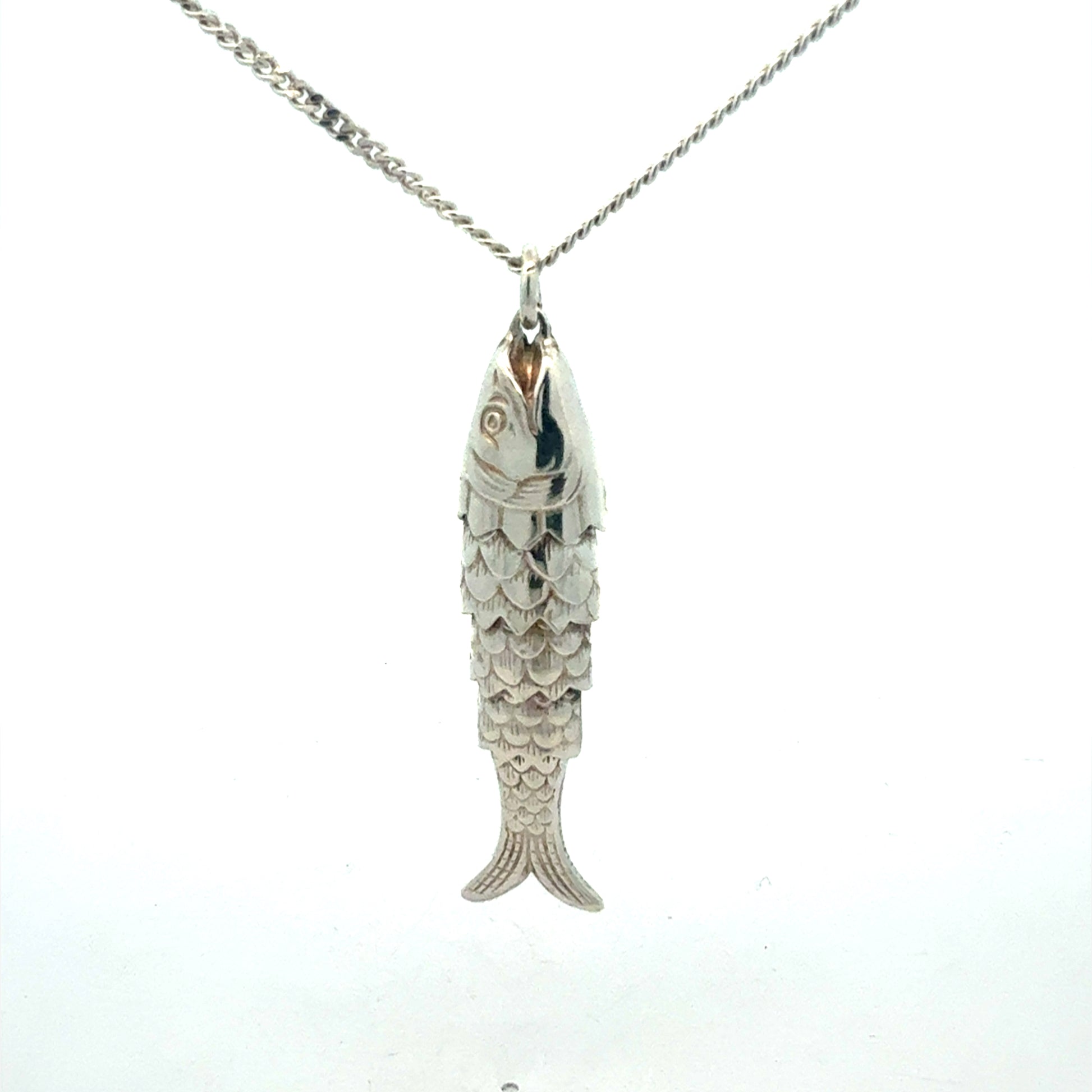 Silberkette 925 mit Fisch-Anhänger - Hauptansicht