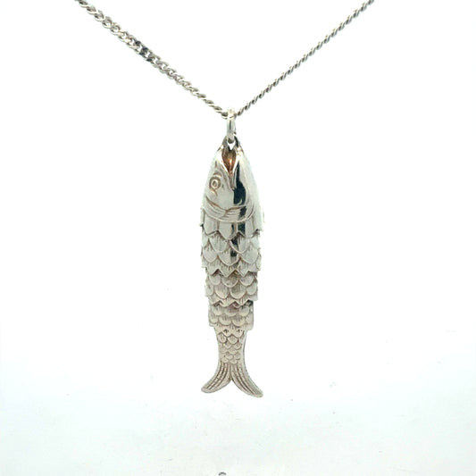 Silberkette 925 mit Fisch-Anhänger - Hauptansicht