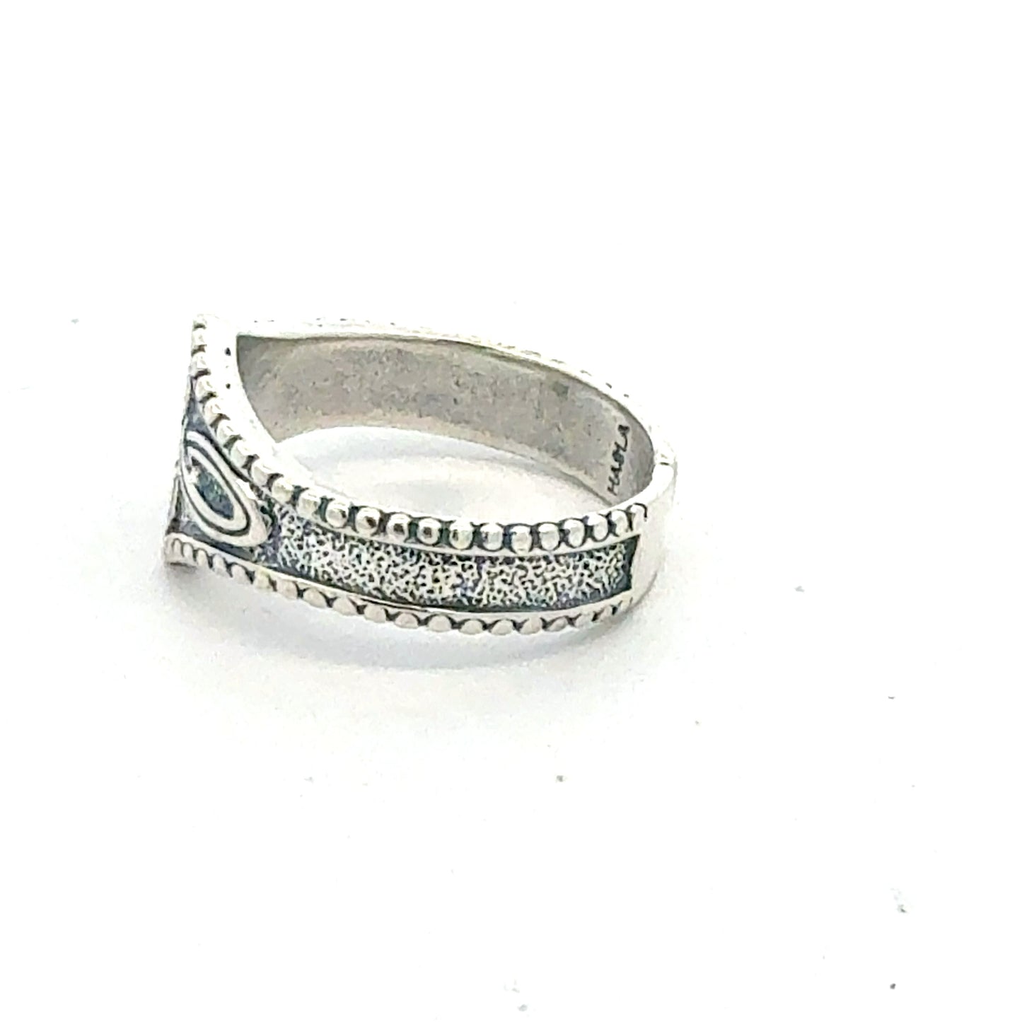 925er Silberring - Seitenansicht mit Glanzdetails