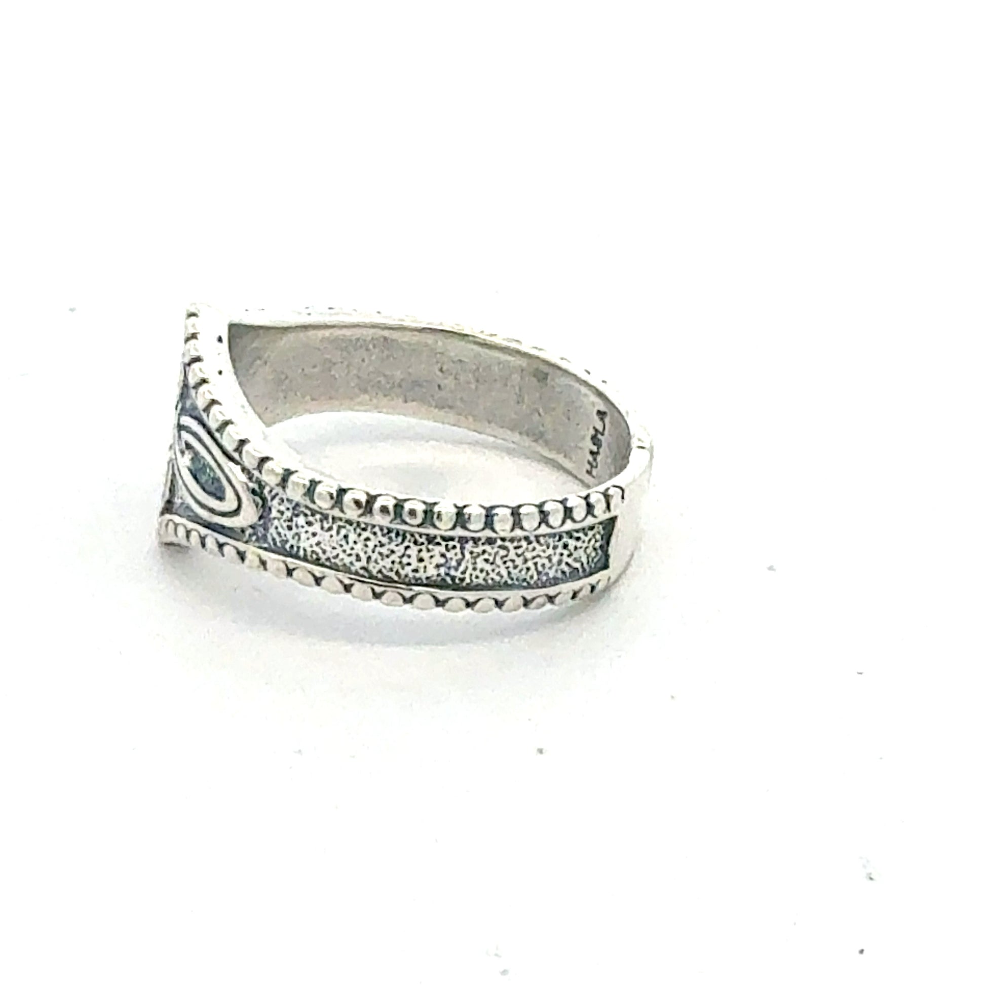 925er Silberring - Seitenansicht mit Glanzdetails