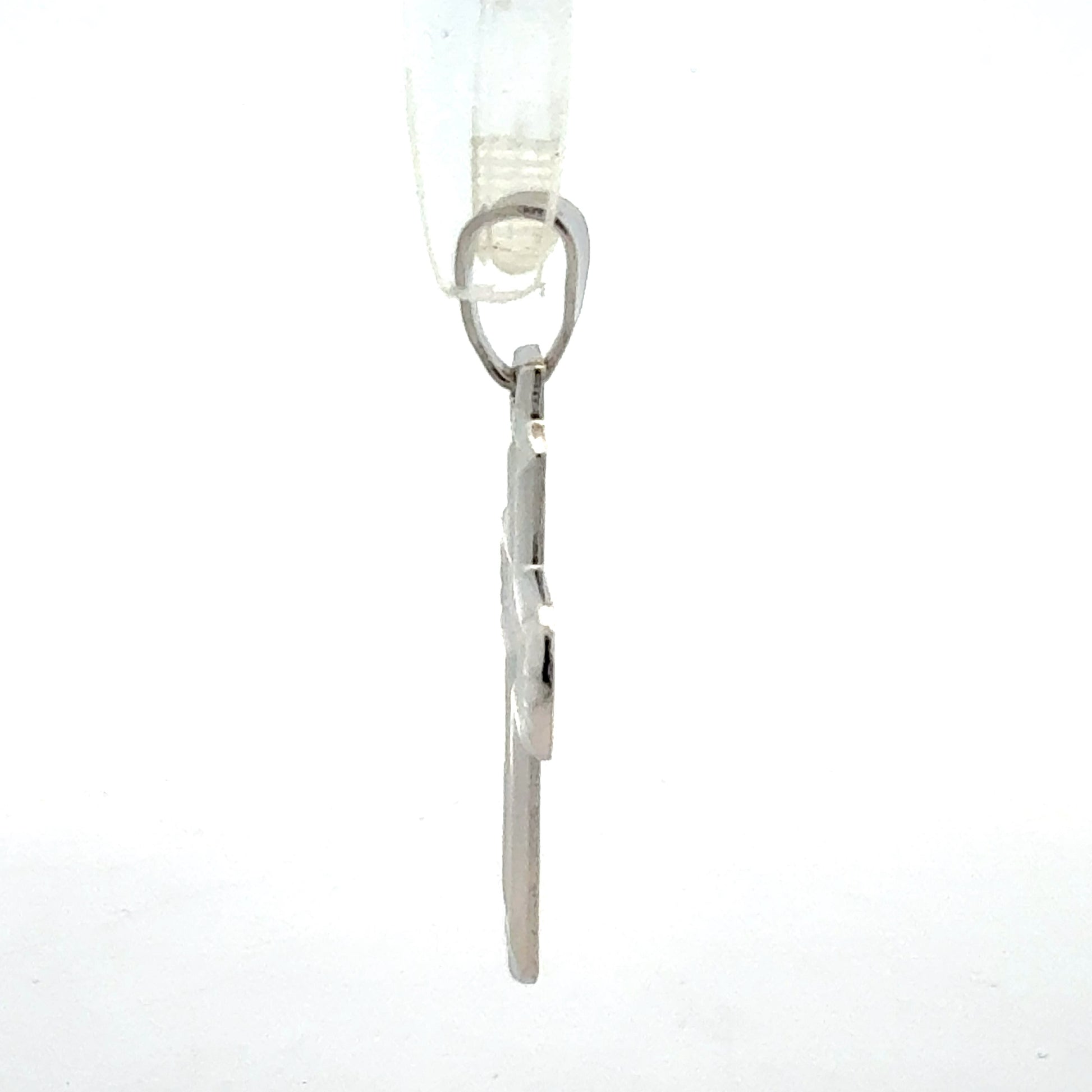 Silber Kreuz Anhänger 925 Sterling, 3,73 g, Seitenansicht
