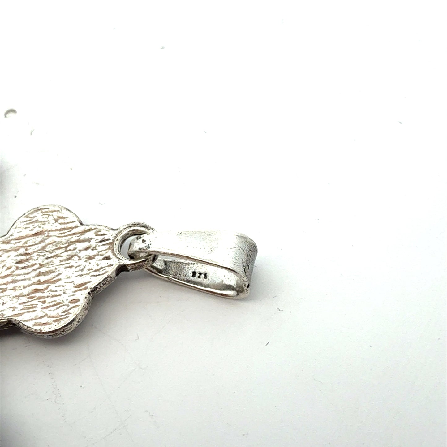 Orthodoxes Kreuz 925 Silber, Rückseite mit Öse