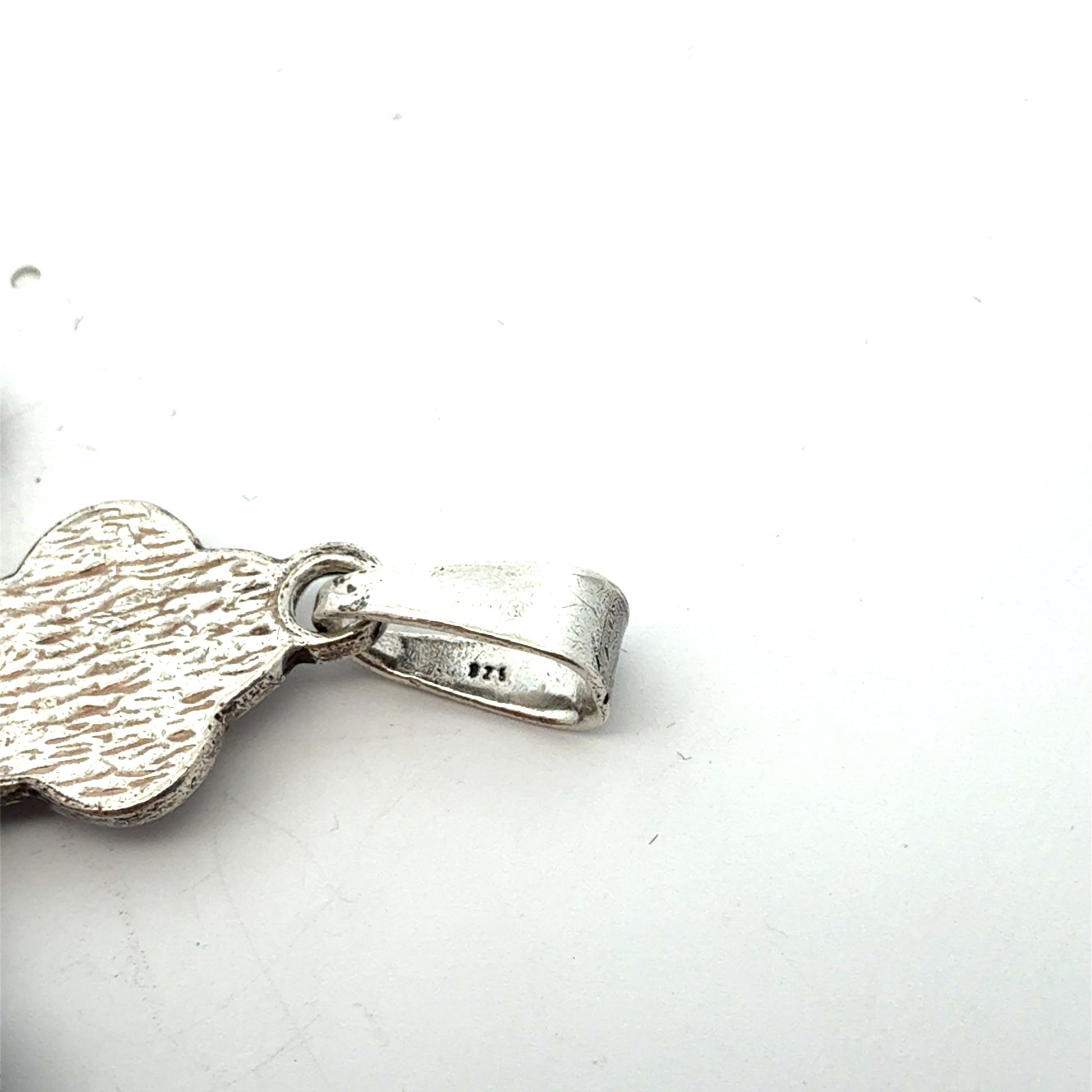 Orthodoxes Kreuz 925 Silber, Rückseite mit Öse