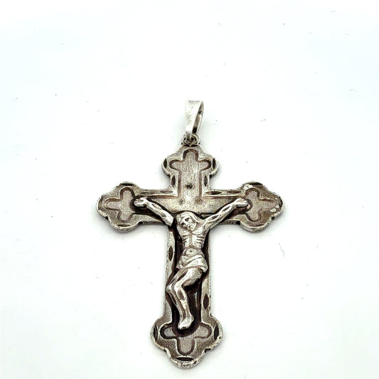 Orthodoxer Kreuz Anhänger aus 925 Silber, Vorderansicht, 14,87g
