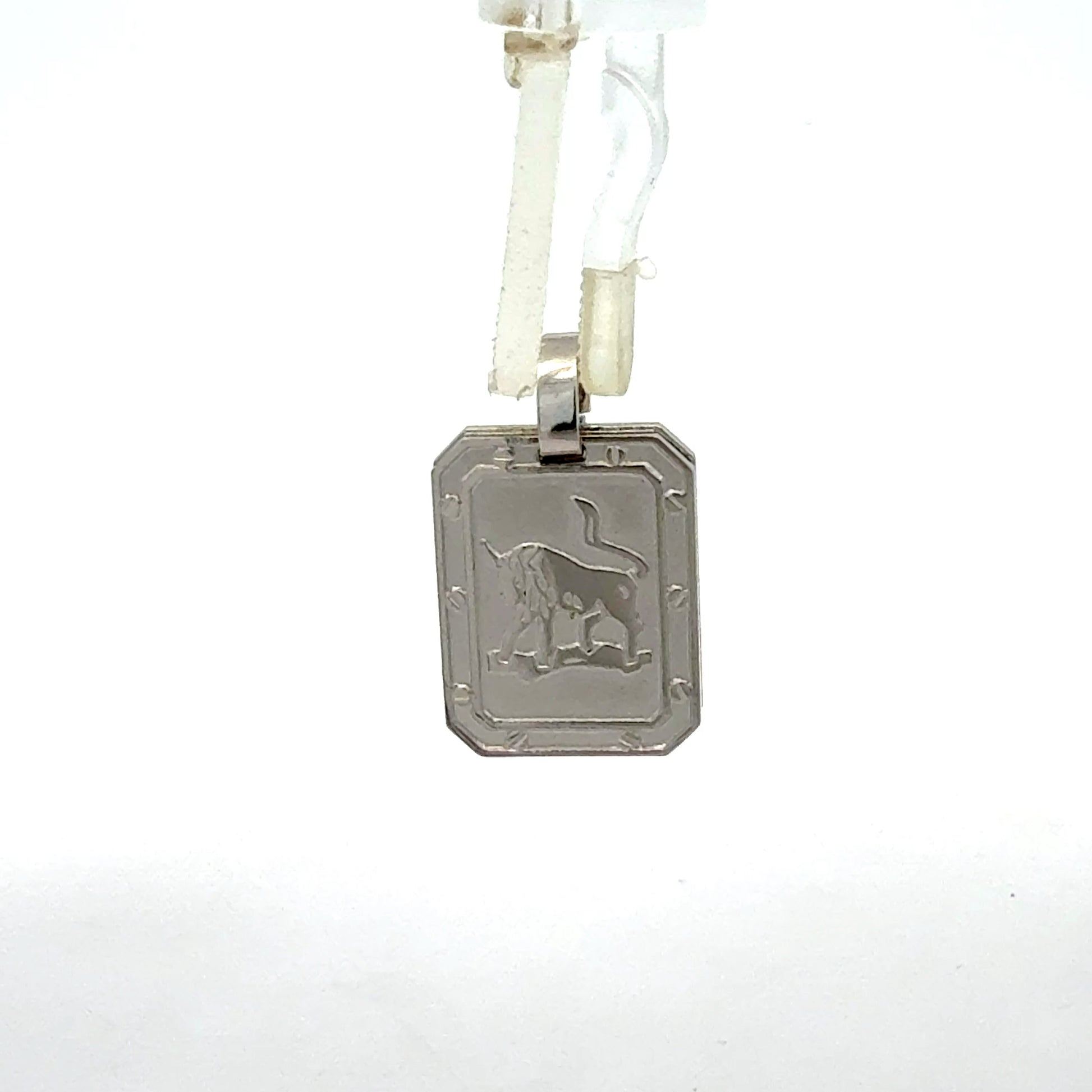 Detailansicht Silberanhänger 925 - Astrologischer Schmuck Stier Waage
