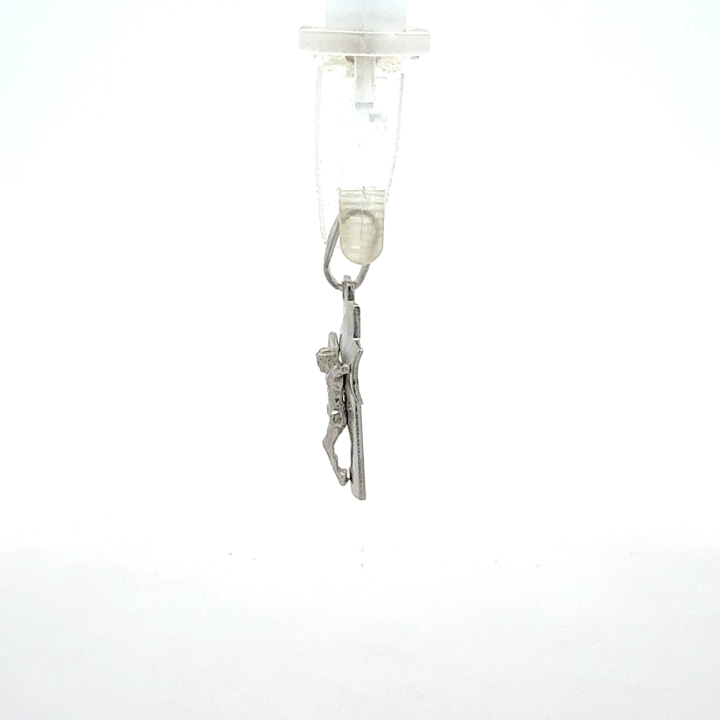 Kreuzanhänger 925 Silber von der Seite, elegantes Design