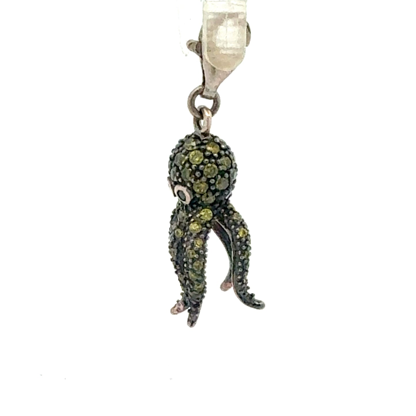 Seitliche Ansicht des maritimen Tintenfisch Anhängers aus Sterlingsilber 925