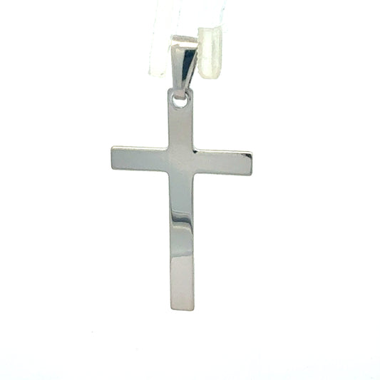 Silber Kreuz Anhänger Nahaufnahme – perfekt für Kommunion und Konfirmation