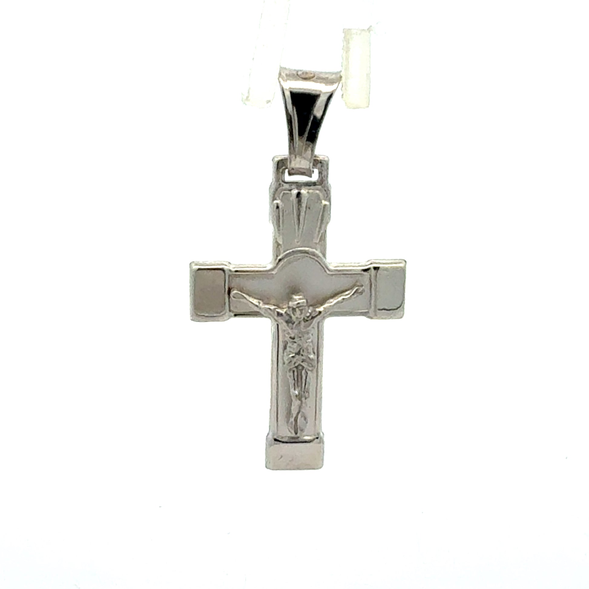 Kreuz Anhänger 925 Silber Vorderansicht – elegantes religiöses Schmuckstück