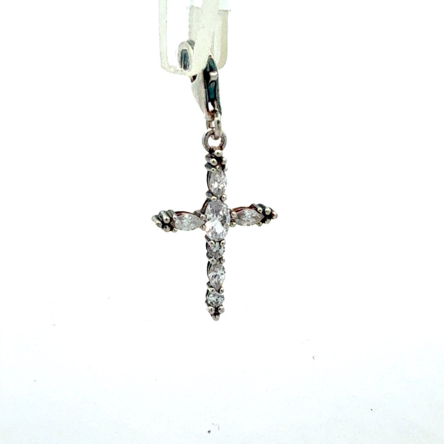 Kreuz Anhänger 925 Silber mit Zirkonia - Detailansicht