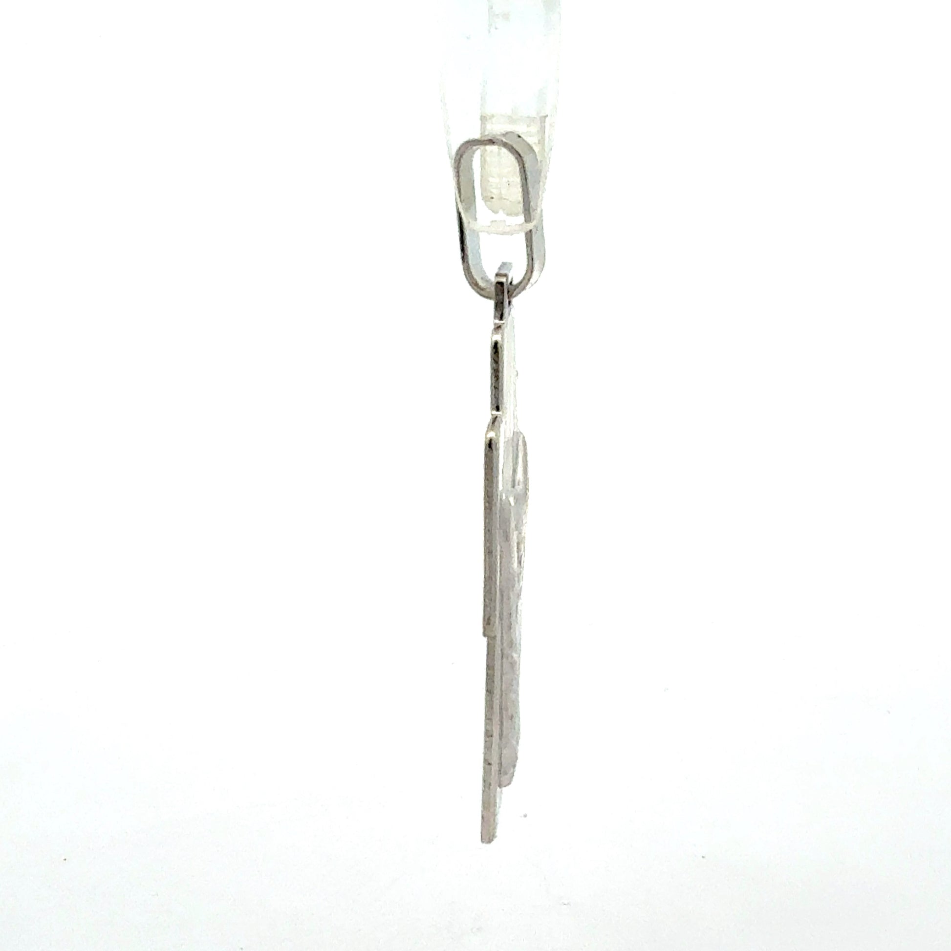 925er Sterlingsilber Kreuz Anhänger Seitenansicht