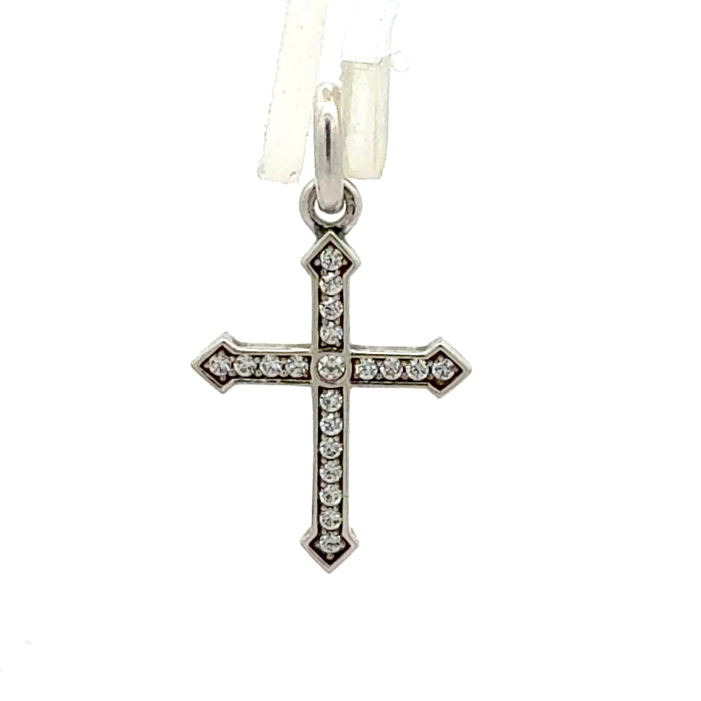 Kreuz Anhänger Silber 925 mit Zirkonia – Frontansicht