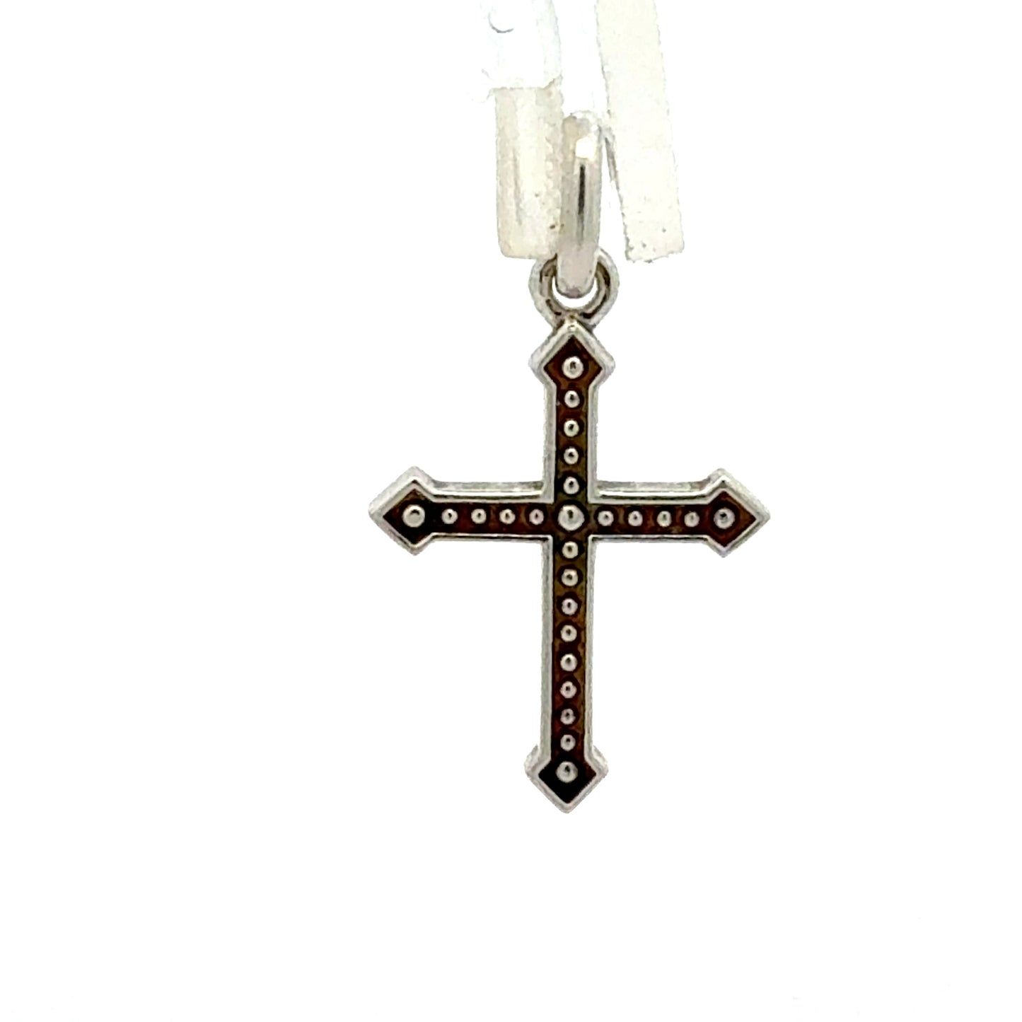 925er Silber Kreuz Anhänger – Nahaufnahme der Verarbeitung