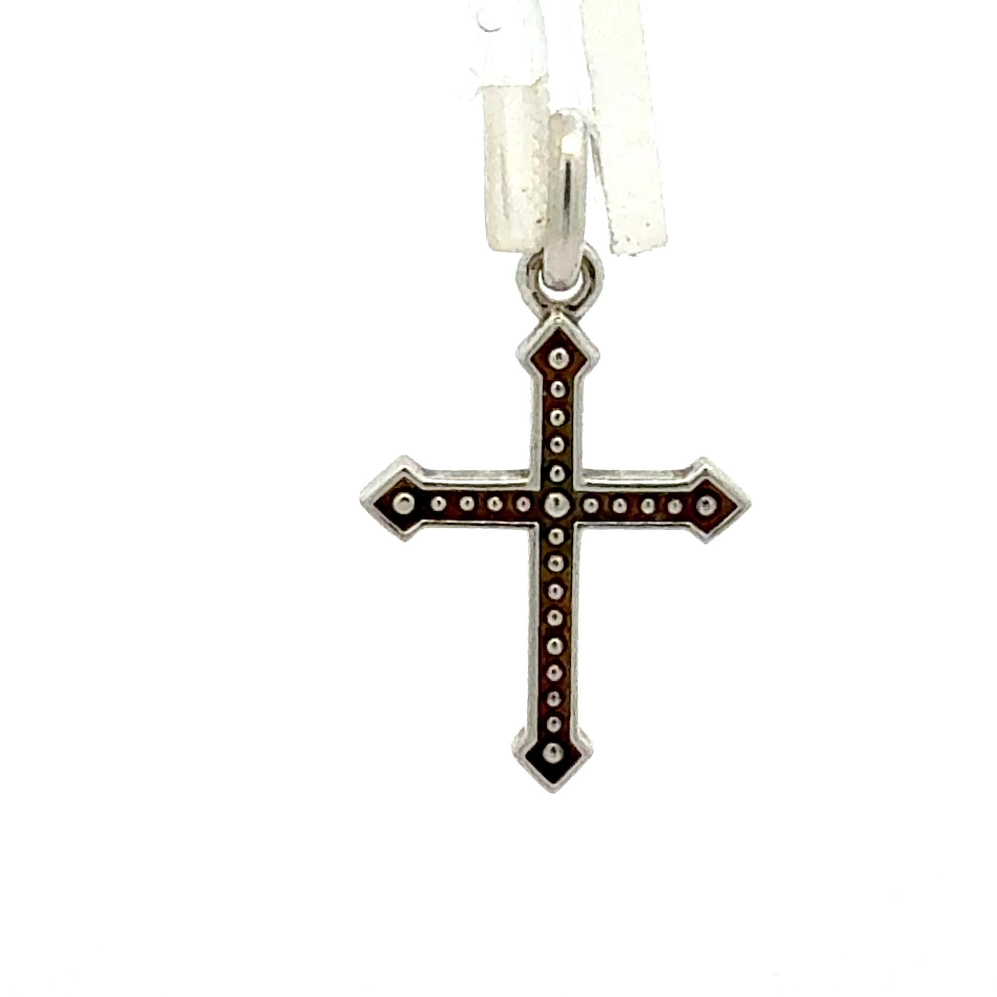 925er Silber Kreuz Anhänger – Nahaufnahme der Verarbeitung