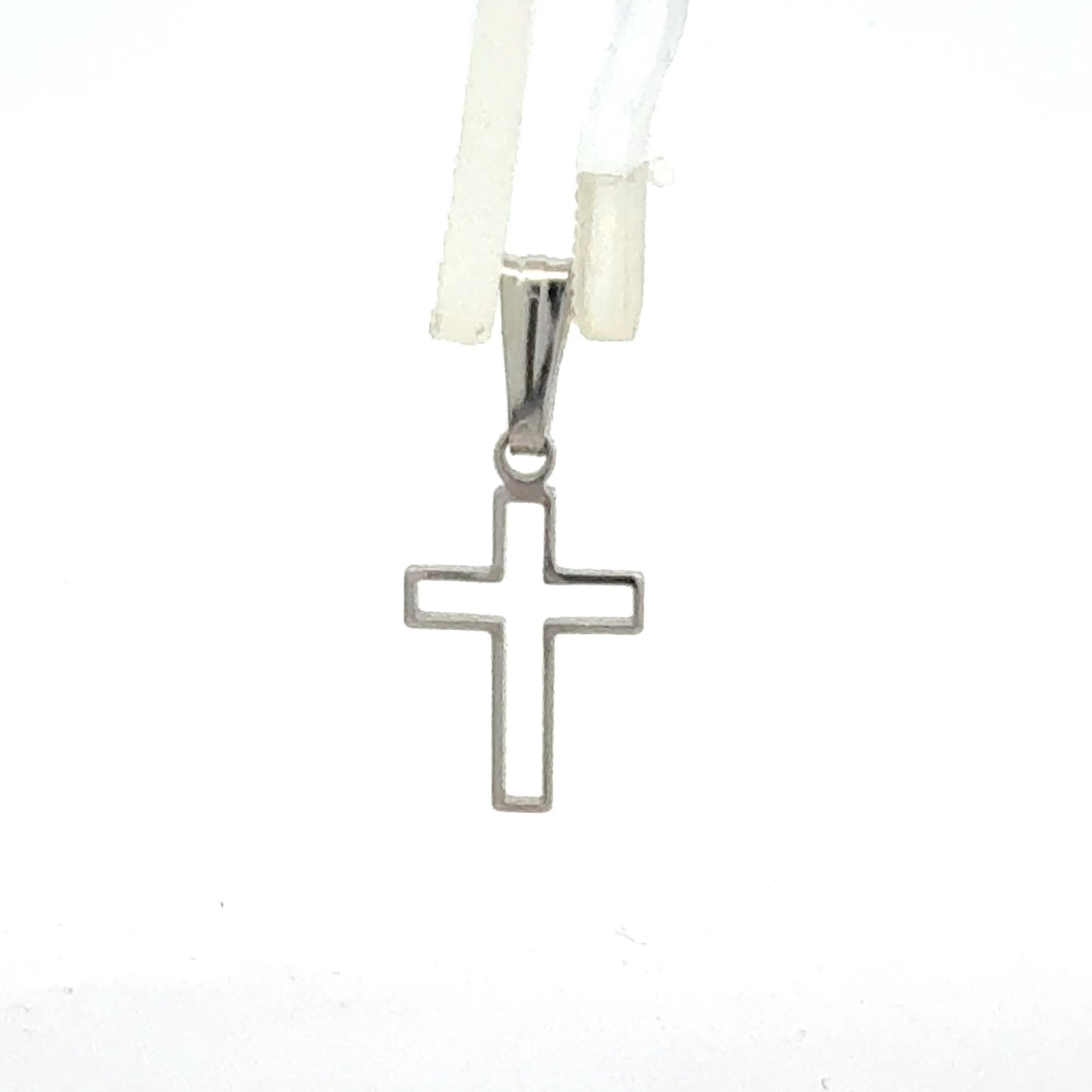 Silber Kreuzanhänger 0,41g – Detailansicht der Verarbeitung