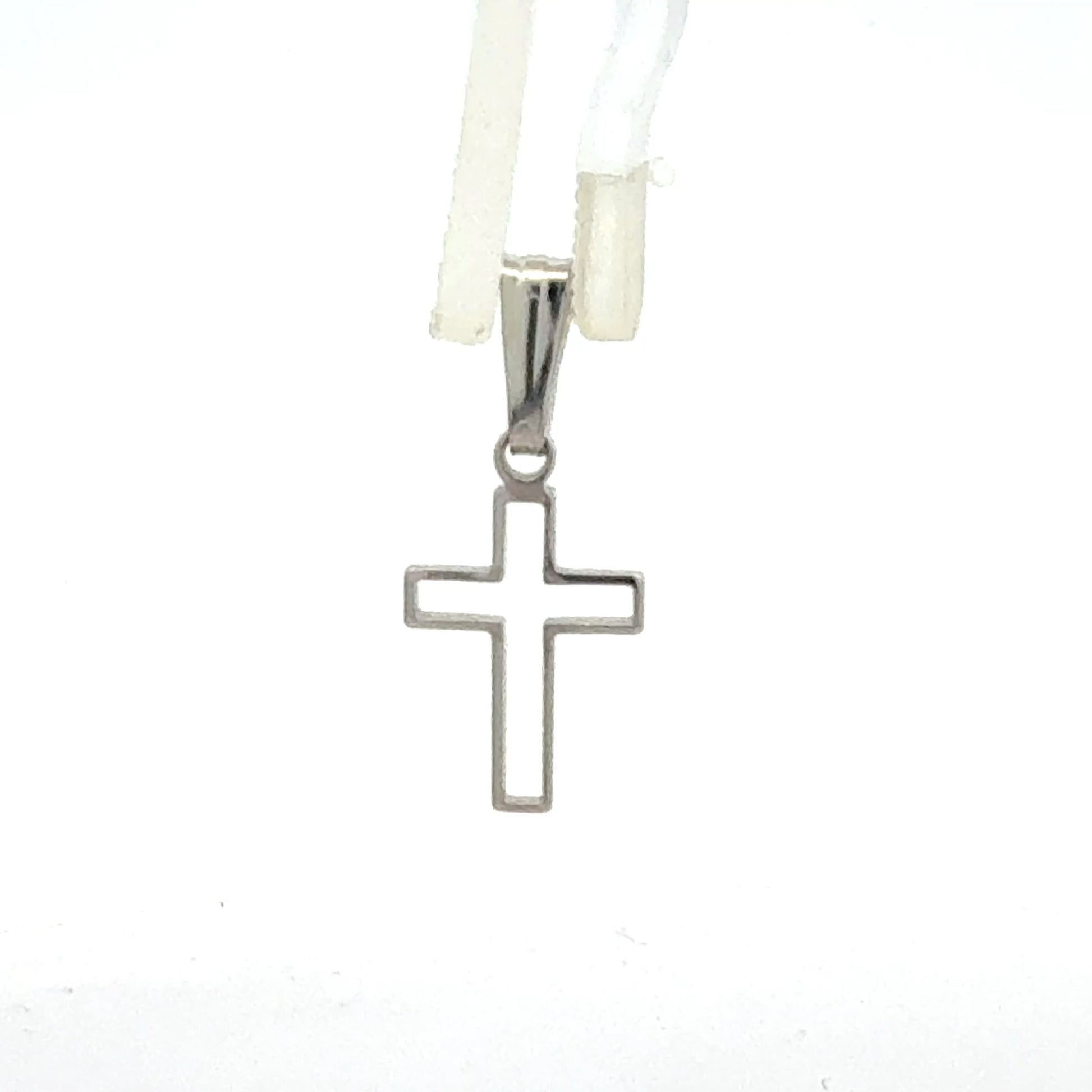 Silber Kreuzanhänger 0,41g – Detailansicht der Verarbeitung