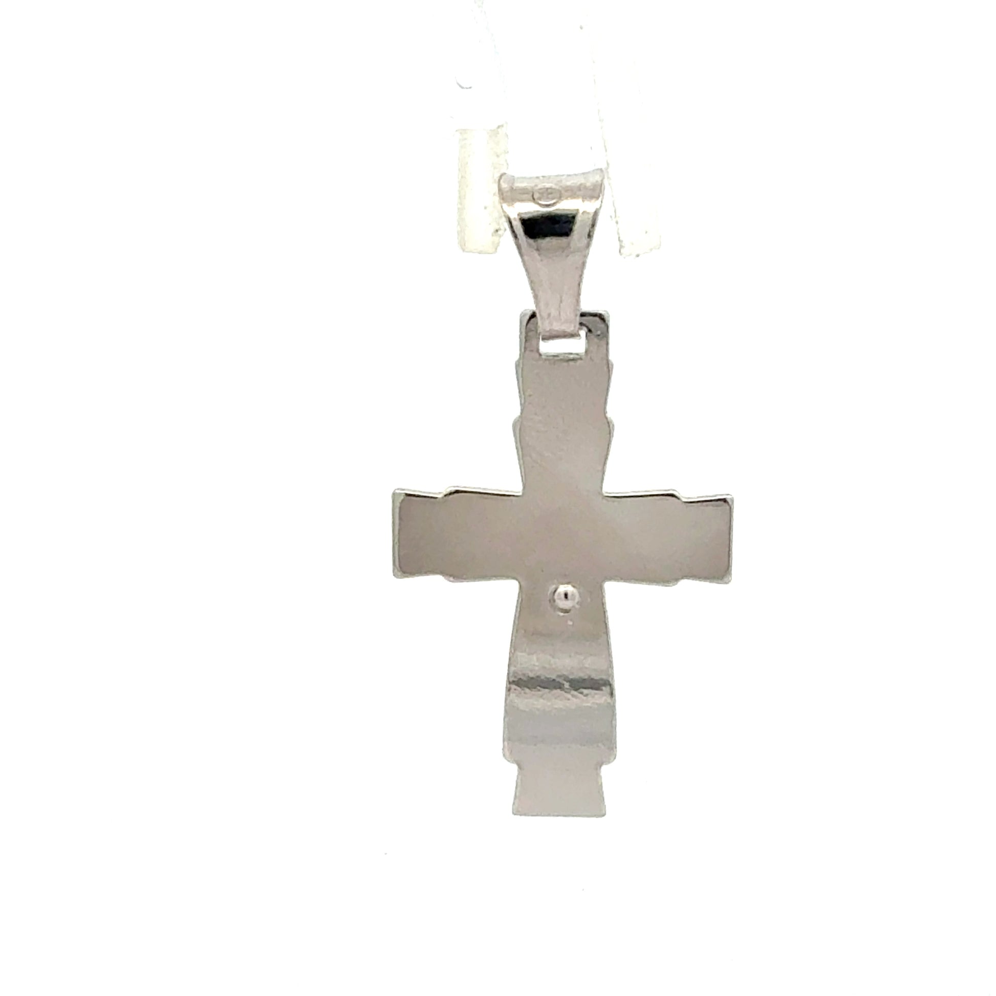 Kreuz Anhänger 925 Silber – Rückseite