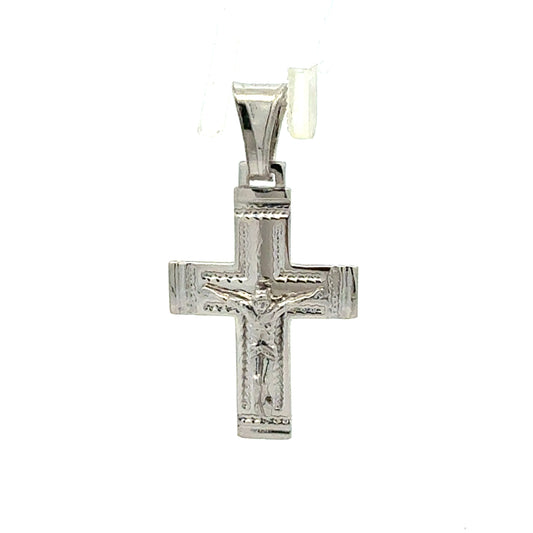 Kreuz Anhänger 925 Silber Vorderansicht - klassisches Design