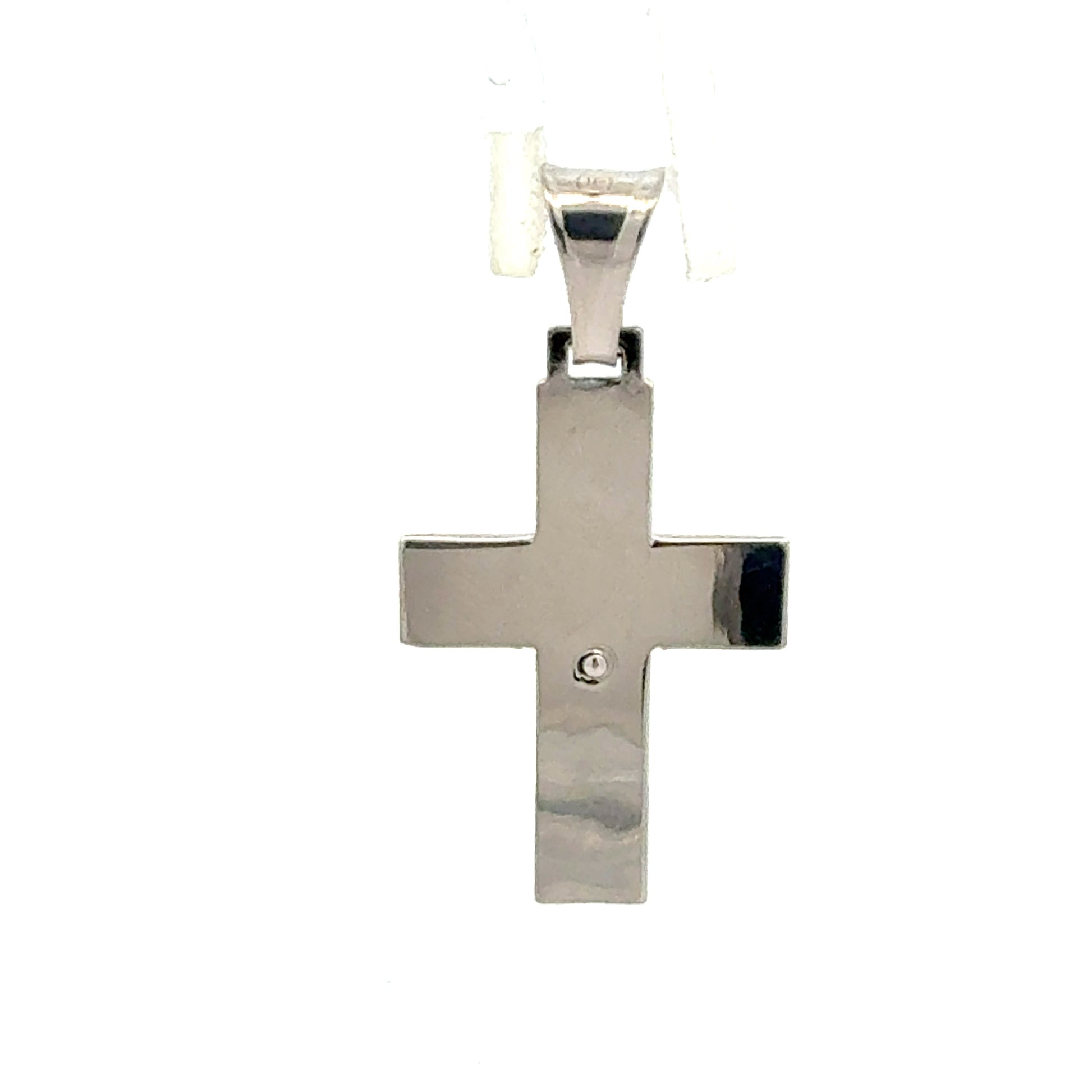 Kreuz Anhänger 925 Silber Rückseite - Sterlingsilber