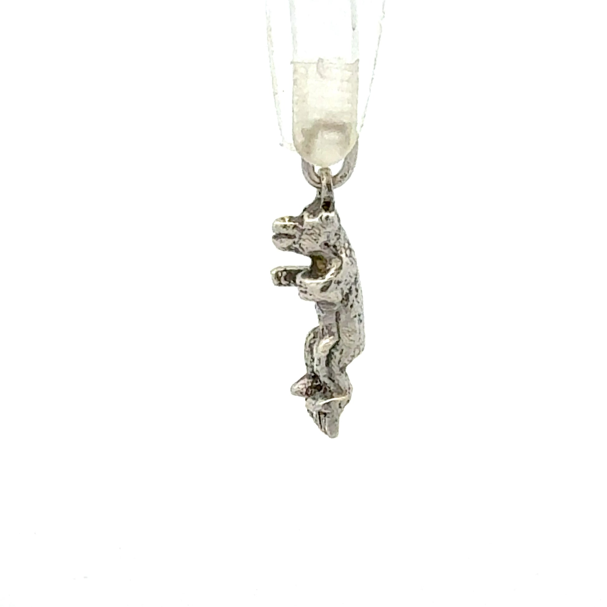 Silber Bär Anhänger - Seitenansicht