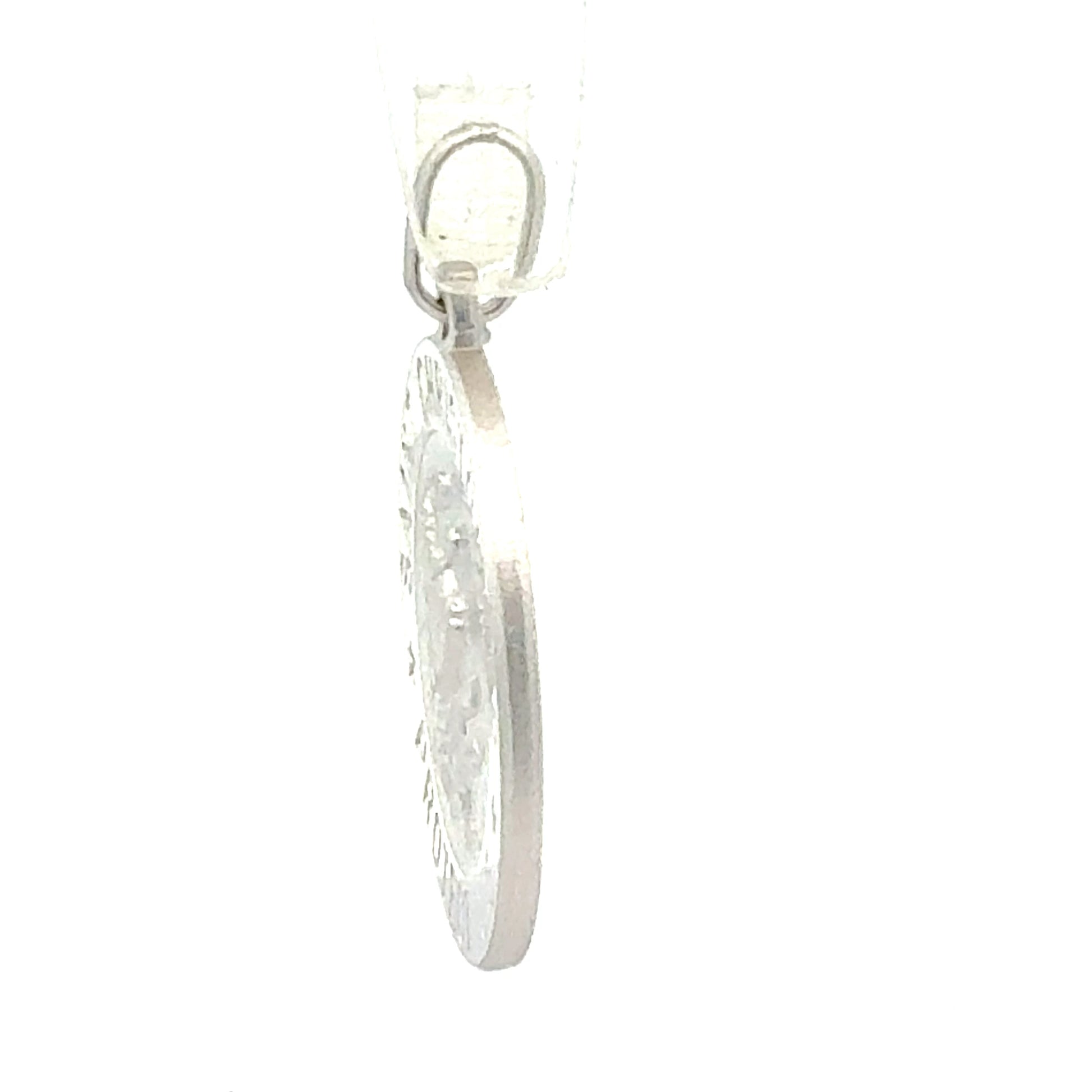 925er Silber Christophorus Medaillon - Seitenansicht der spirituellen Verarbeitung