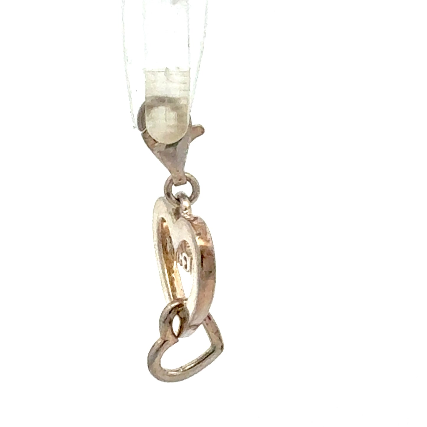  925er Silber Herzanhänger Daughter Zirkonia - Seitenansicht der liebevollen Verarbeitung