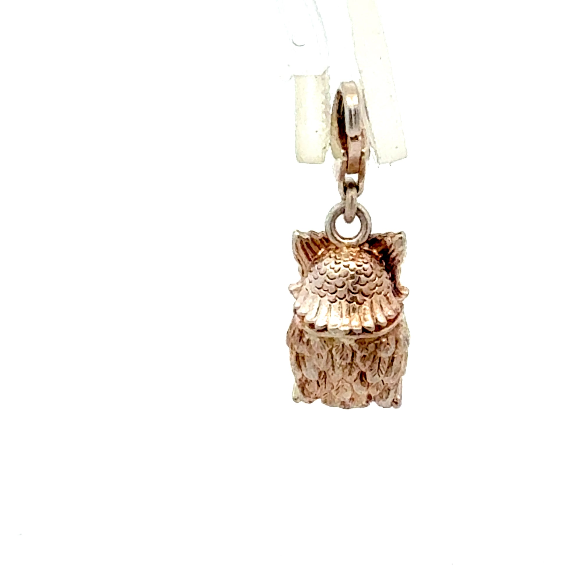 925er Silber Eule teilvergoldet - Rückansicht der kunstvollen Verarbeitung