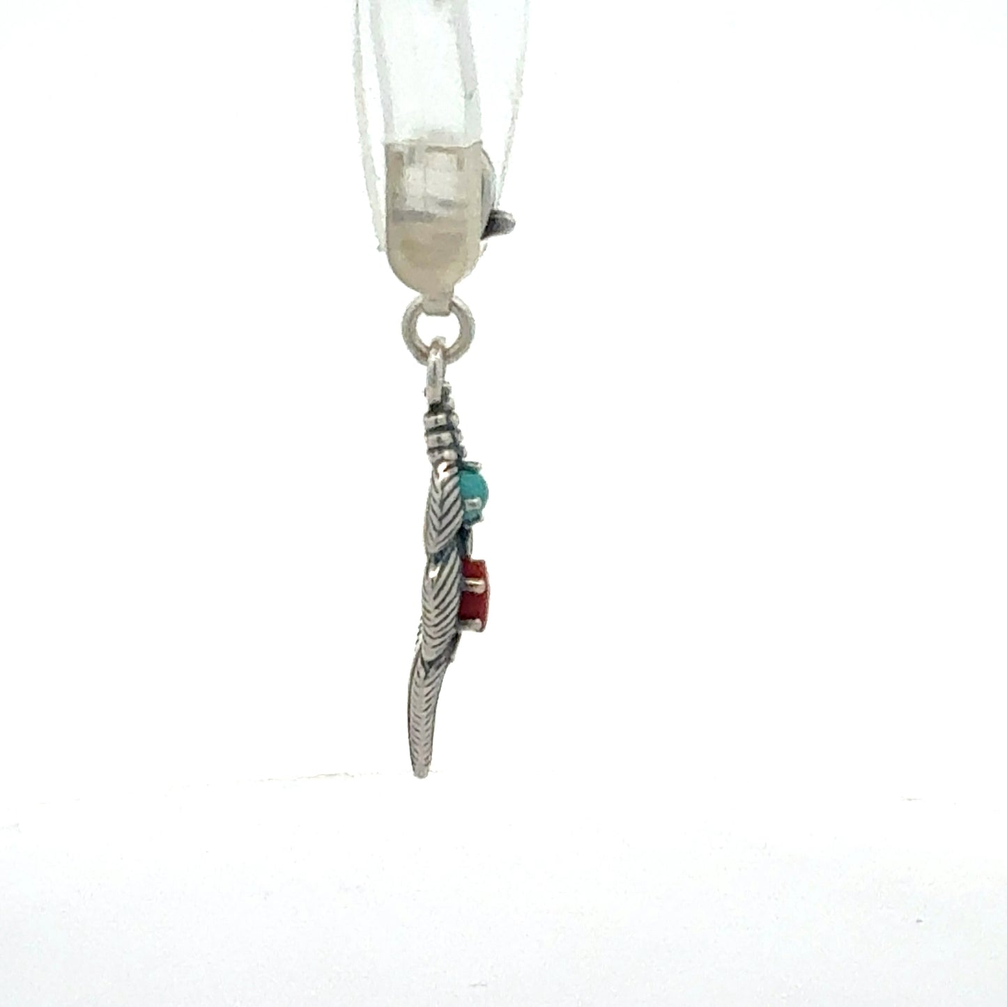 Silberanhänger 925 mit synthetischen Steinen - Seitenansicht
