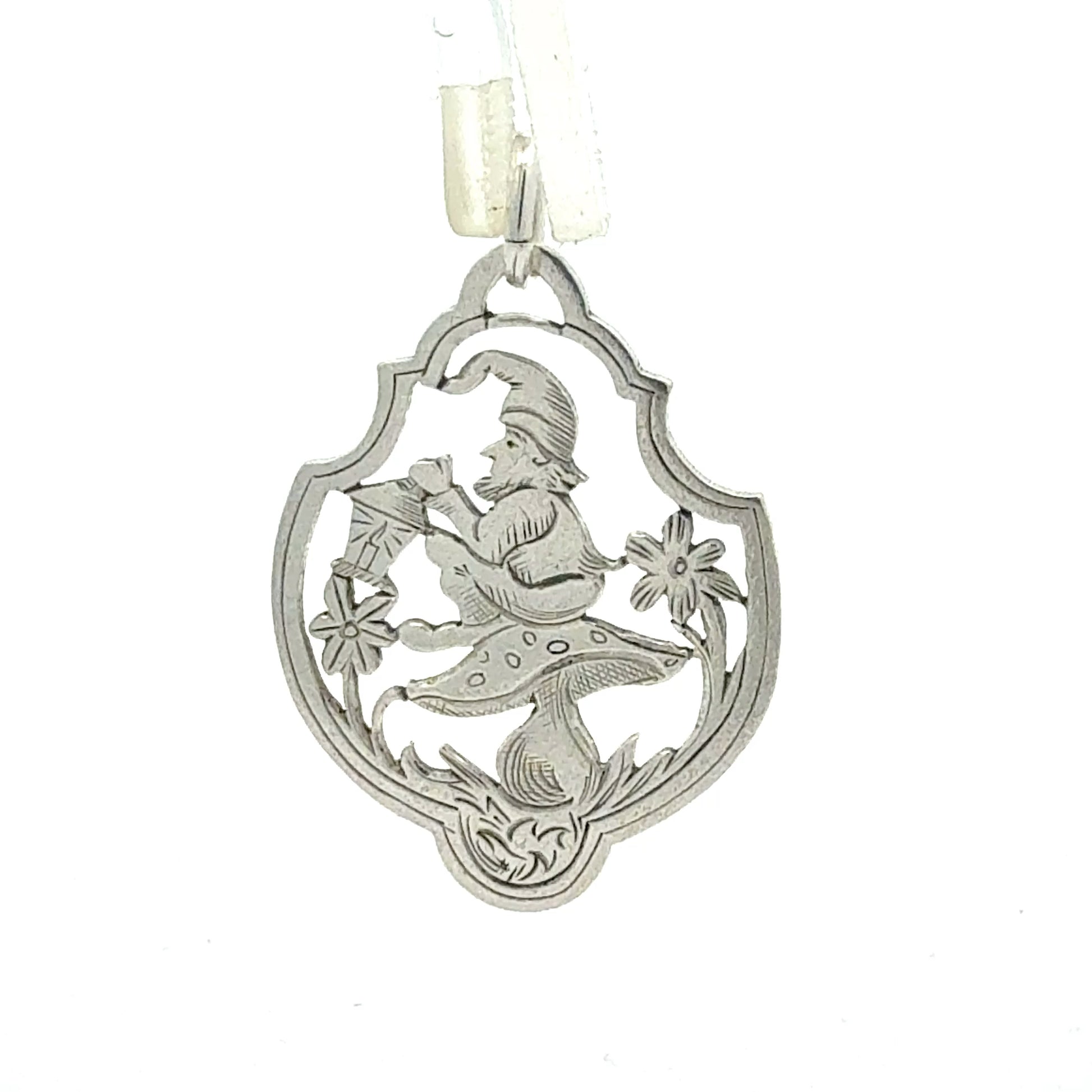 Sterlingsilber Zwerg-Anhänger 3,24g - Vorderansicht mit liebevollen Detail