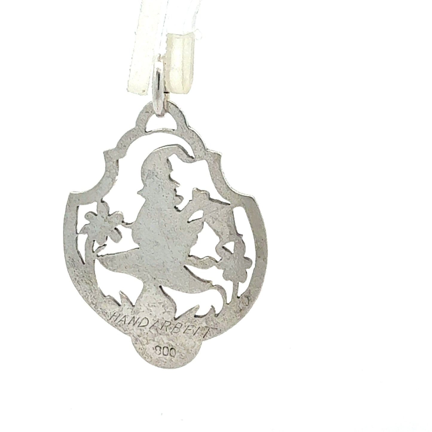 Echtsilber Anhänger Zwerg - Rückansicht der detailreichen Gestaltung