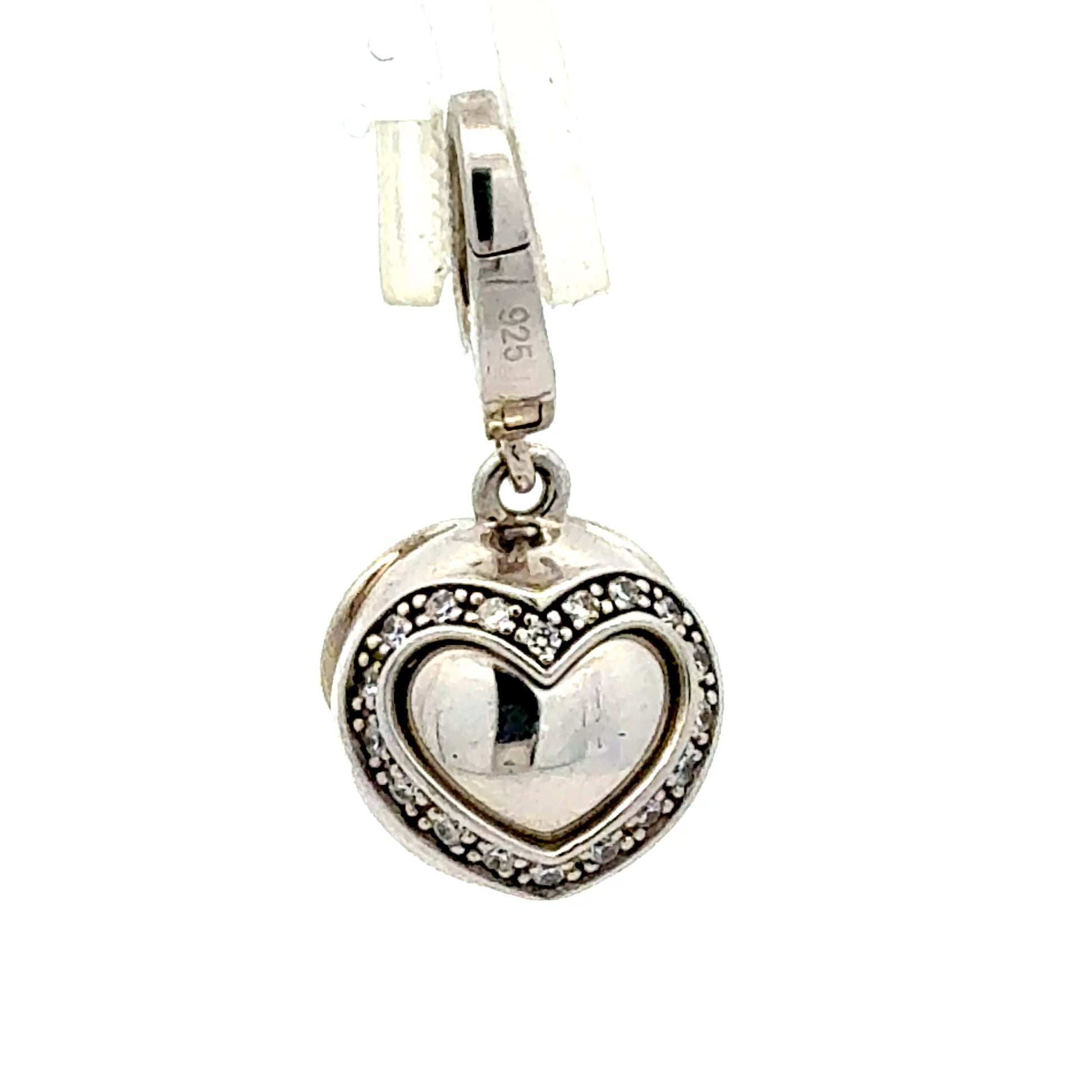 Sterlingsilber Anhänger 5,60g Kugel - Vorderansicht mit Herz im Inneren