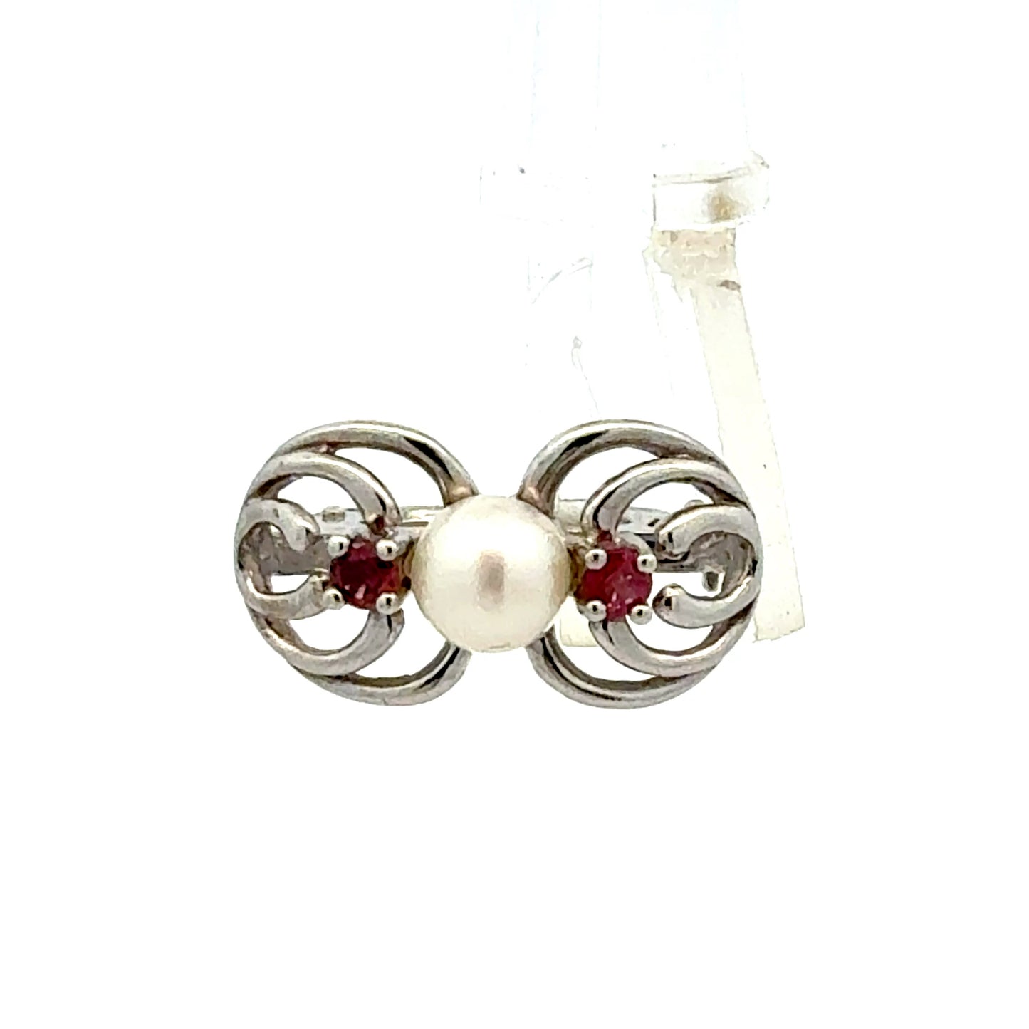 925er Silberanhänger für Perlenkette mit Perlen - Detailansicht mit synthetischem Stein